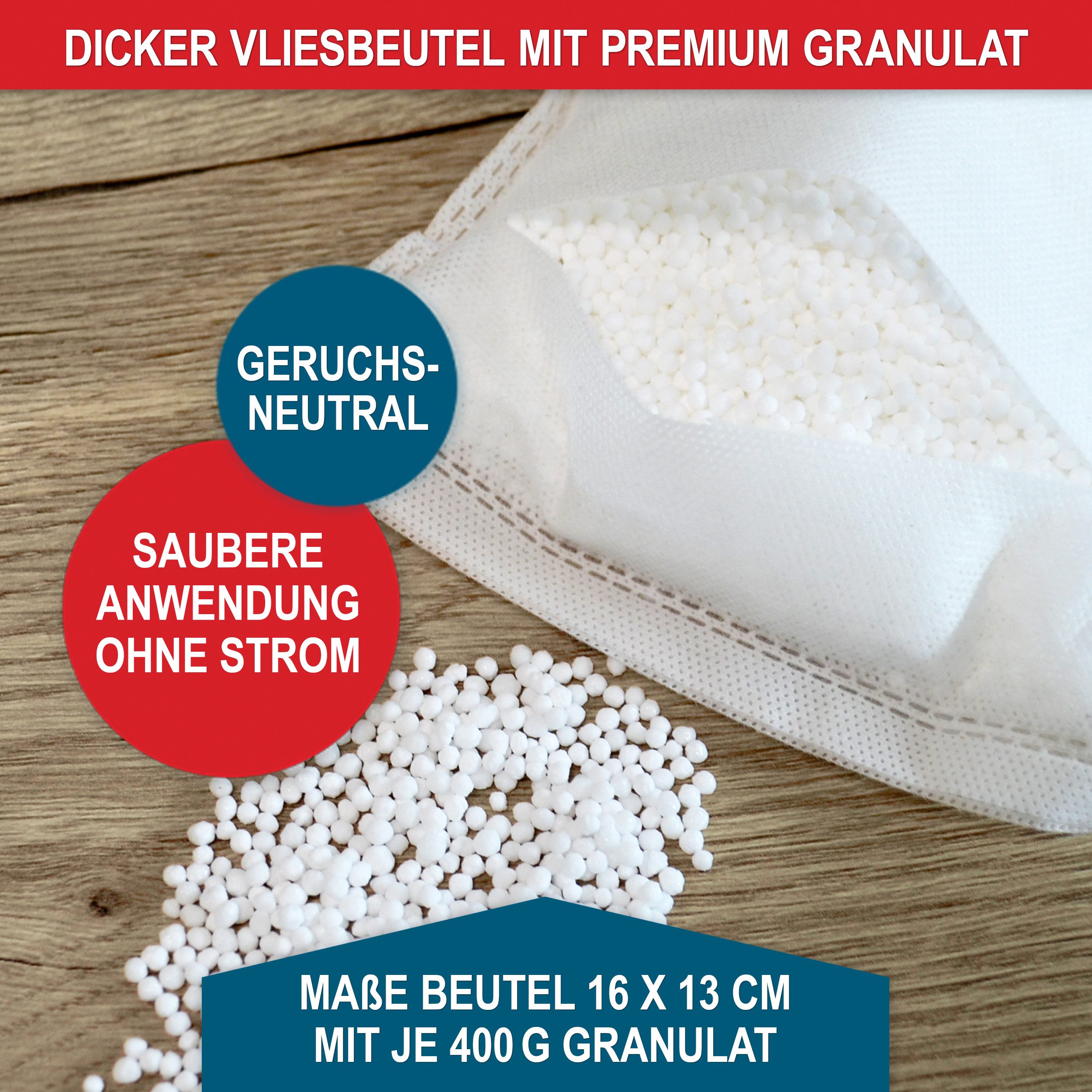 Onbest Luftentfeuchter-Nachfüllpack Set mit 14 x 400 g, Granulat Nachfüllbeutel, Universal einsetzbar – Bild 4 von 5
