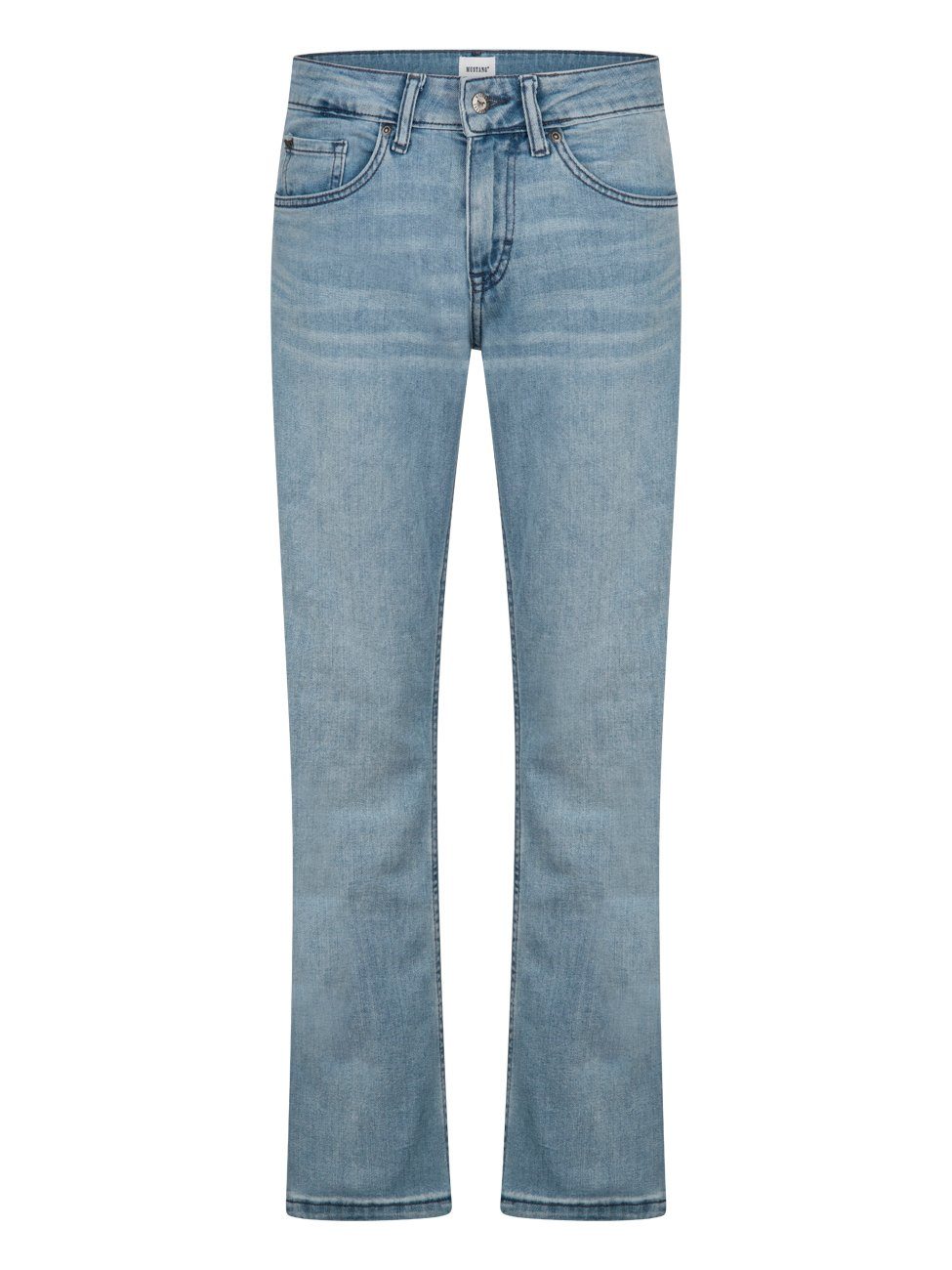 MUSTANG Straight-Jeans Damen Jeanshose Sissy Regular Fit Basic Pants mit Stretch Medium Middle (1013978-5000-412)