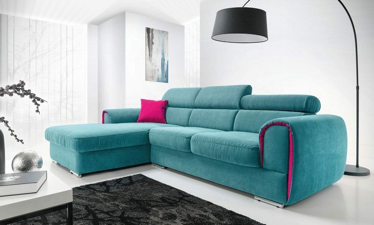 JVmoebel Ecksofa Modernes Türkis Made Sofa Polster Sofas Couch Europe in Ecksofa Neu, Wohnlandschaft