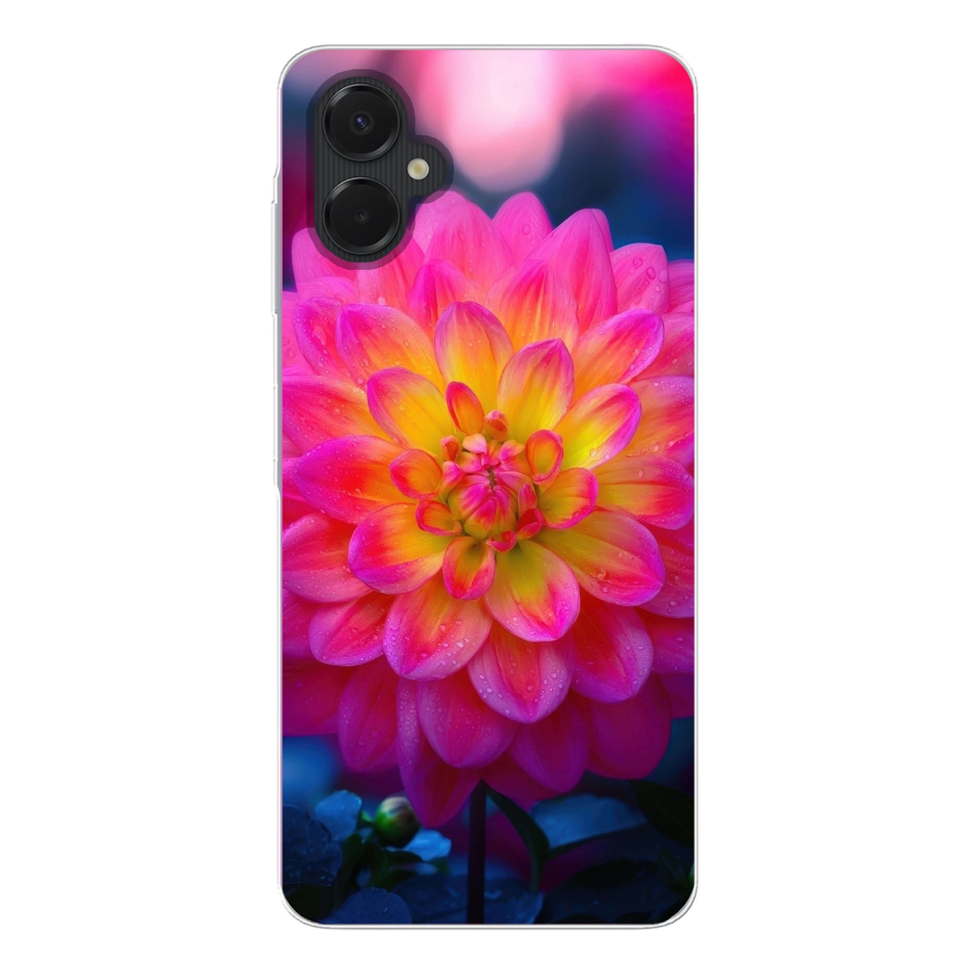 MuchoWow Handyhülle für Samsung Galaxy A06 5G Rosa - Dahlie - Farbenfroh, Smartphone-Bumper, Print, Handy Schutzhülle Dünn