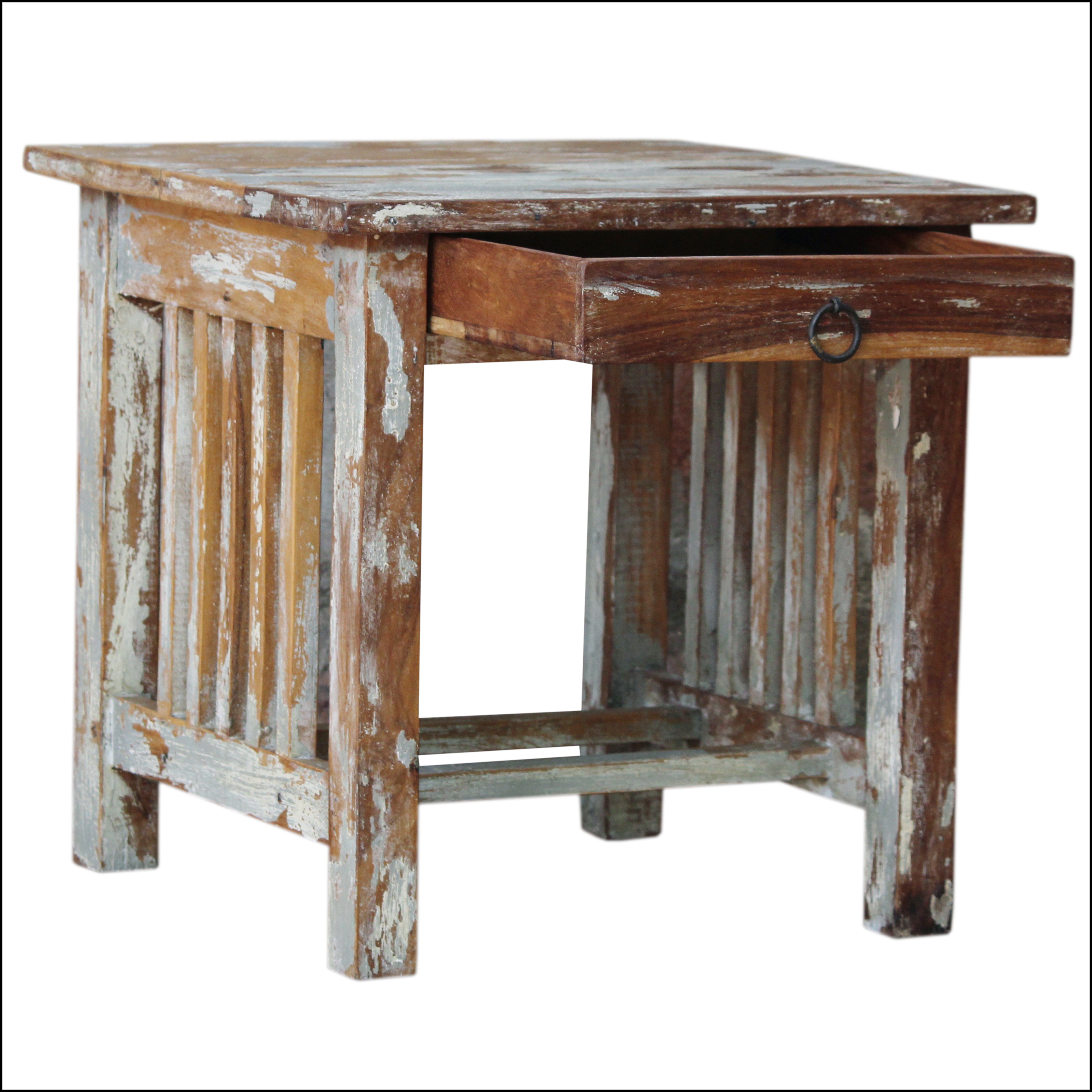 Guru-Shop Couchtisch Vintage Nachttisch, Beistelltisch mit Schubfach..