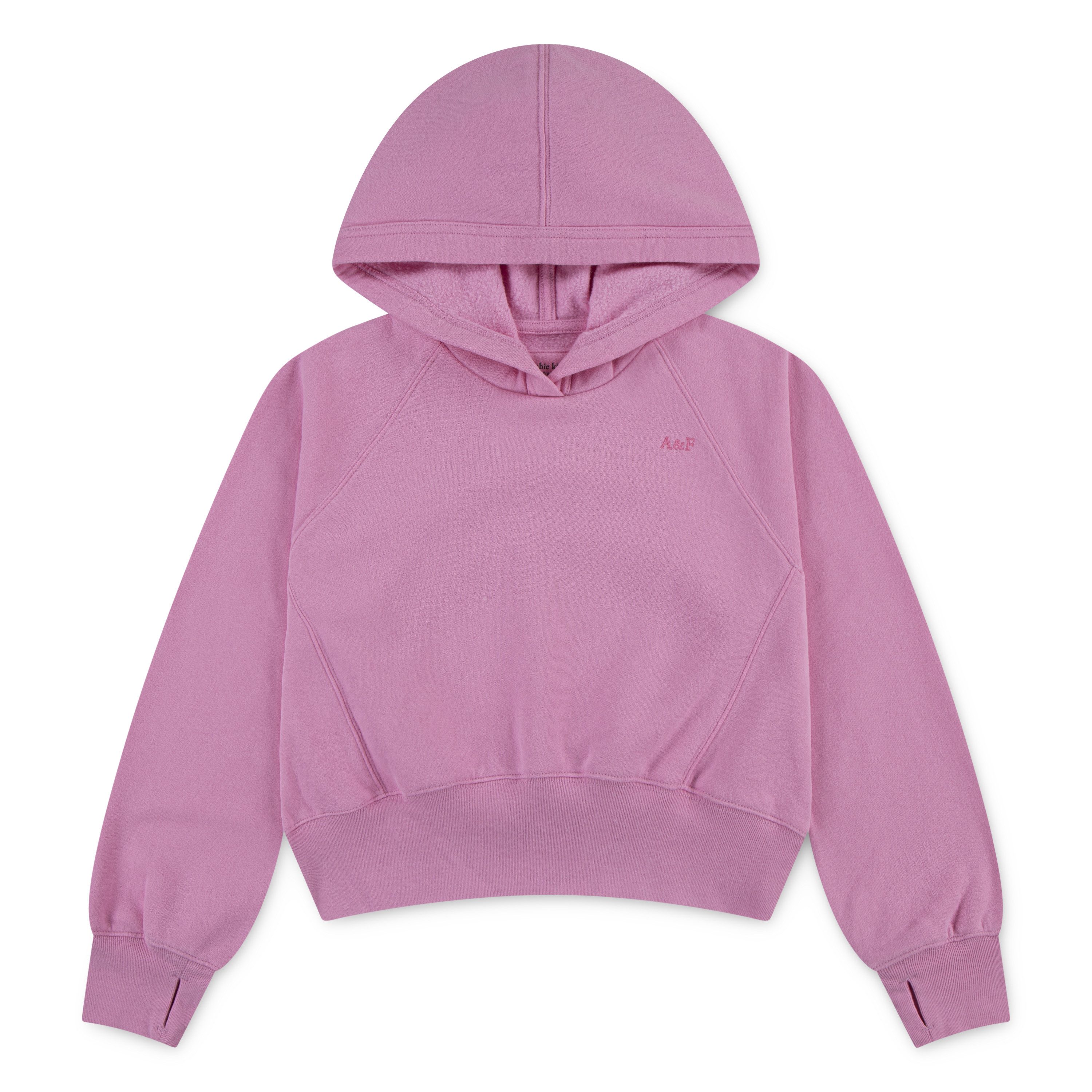 Abercrombie Kids Kapuzensweatshirt AFG ESSENTIAL PULLOVER H kurz, mit Logo-Stickerei, for girls