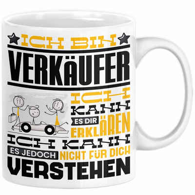 Trendation Tasse Verkäufer Geschenk Kaffee-Tasse Geschenkidee für Verkäufer Ich Bin Ver