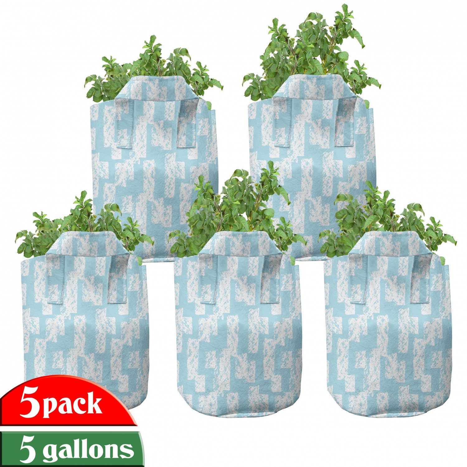 Pflanzen, hochleistungsfähig Pinselstriche Hellblau Griffen mit für Stofftöpfe Abakuhaus Pflanzkübel