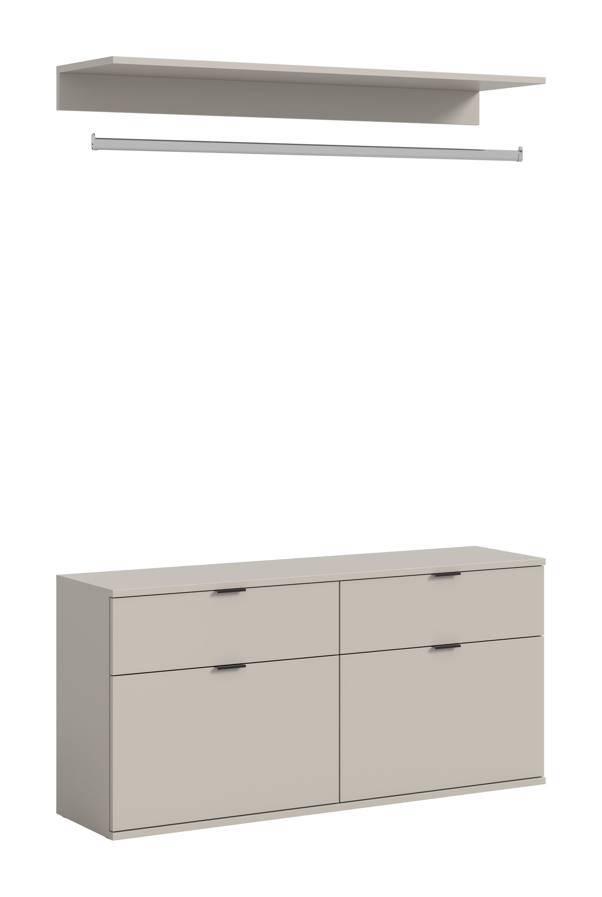 xonox.home Garderoben-Set Projekt X, in Kaschmir Melamin B/H/T: 121x62x34 cm