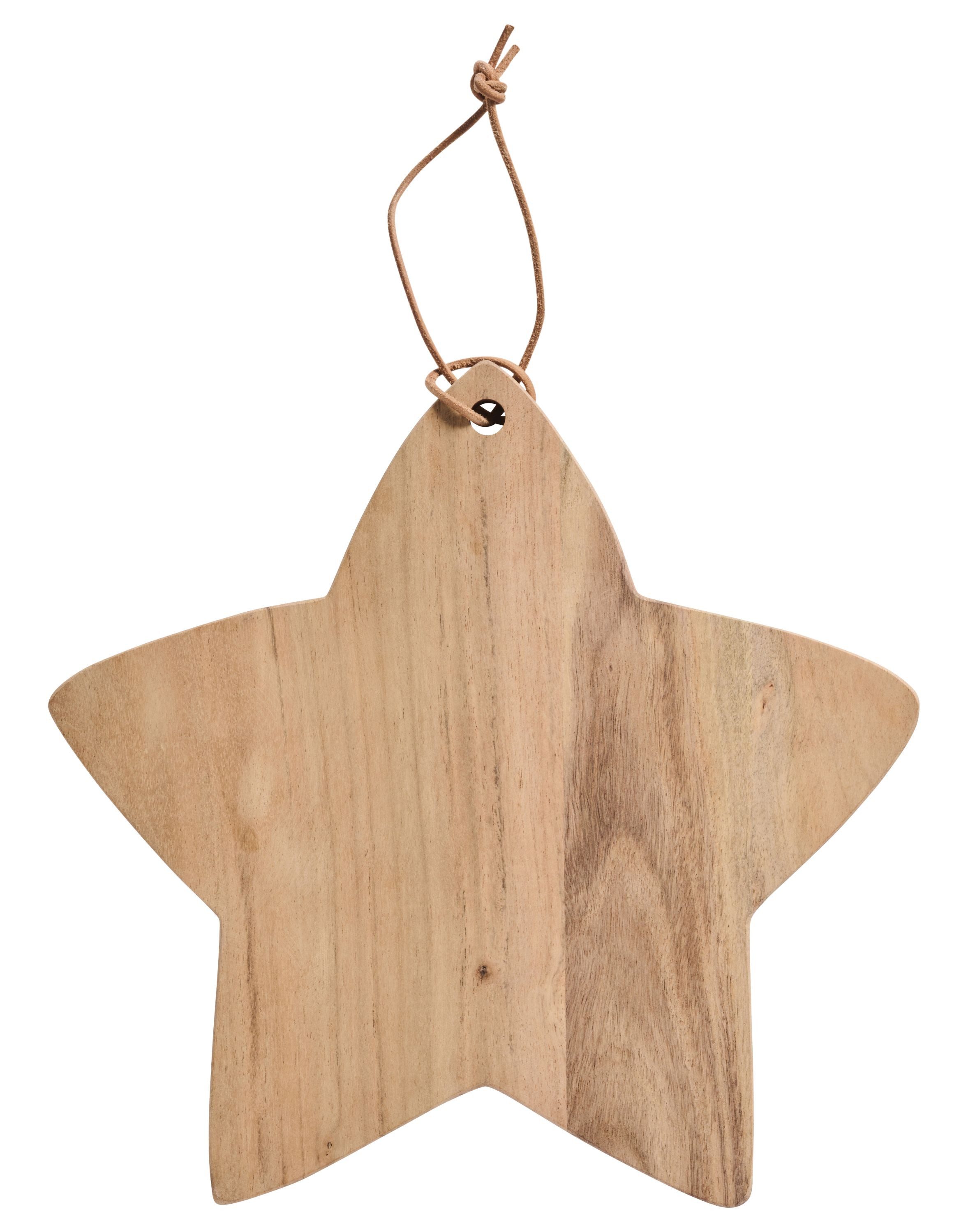 Ib Laursen Servierbrett Ib Laursen - Schneidebrett Servierbrett Vesperbrett Holz Stern 30cm