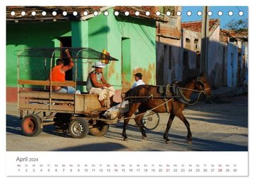 CALVENDO Wandkalender La Isla Kuba (Tischkalender 2024 DIN A5 quer), CALVENDO Monatskalender