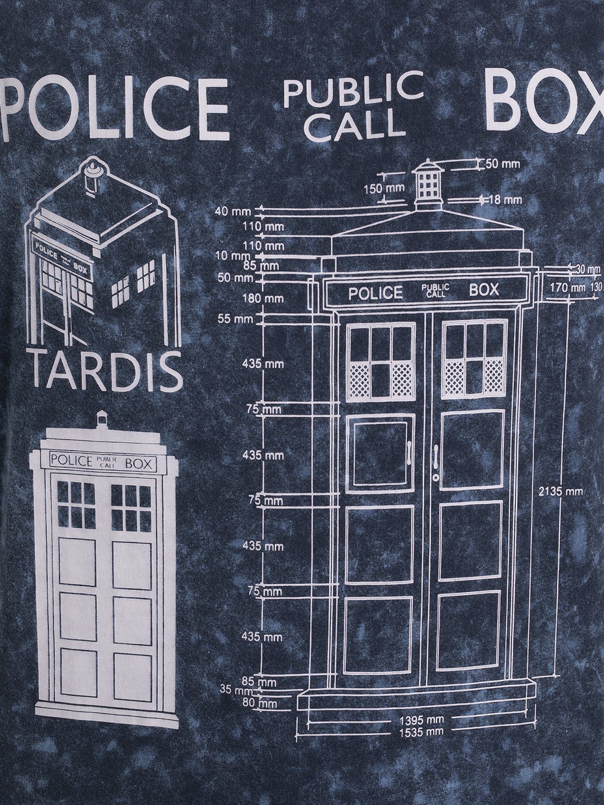 T-Shirt Box Police Batik Doctor Potsdam Who Blueprint Nastrovje