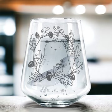 Mr. & Mrs. Panda Glas Bär König - Transparent - Geschenk, Spülmaschinenfeste Trinkglser, Va, Premium Glas, Elegantes Design