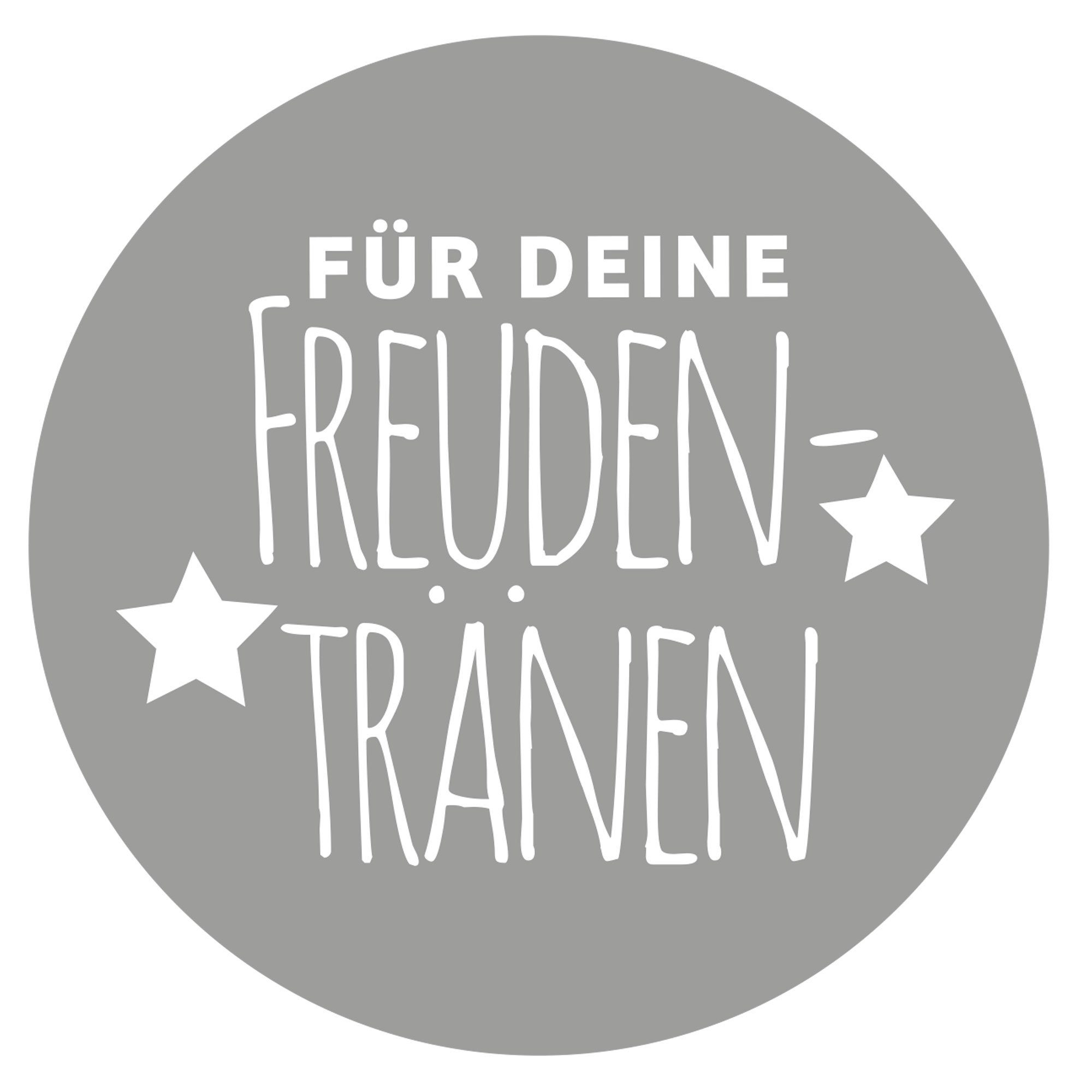 Frau WUNDERVoll Sticker 48 Aufkleber Freudentränen, grau