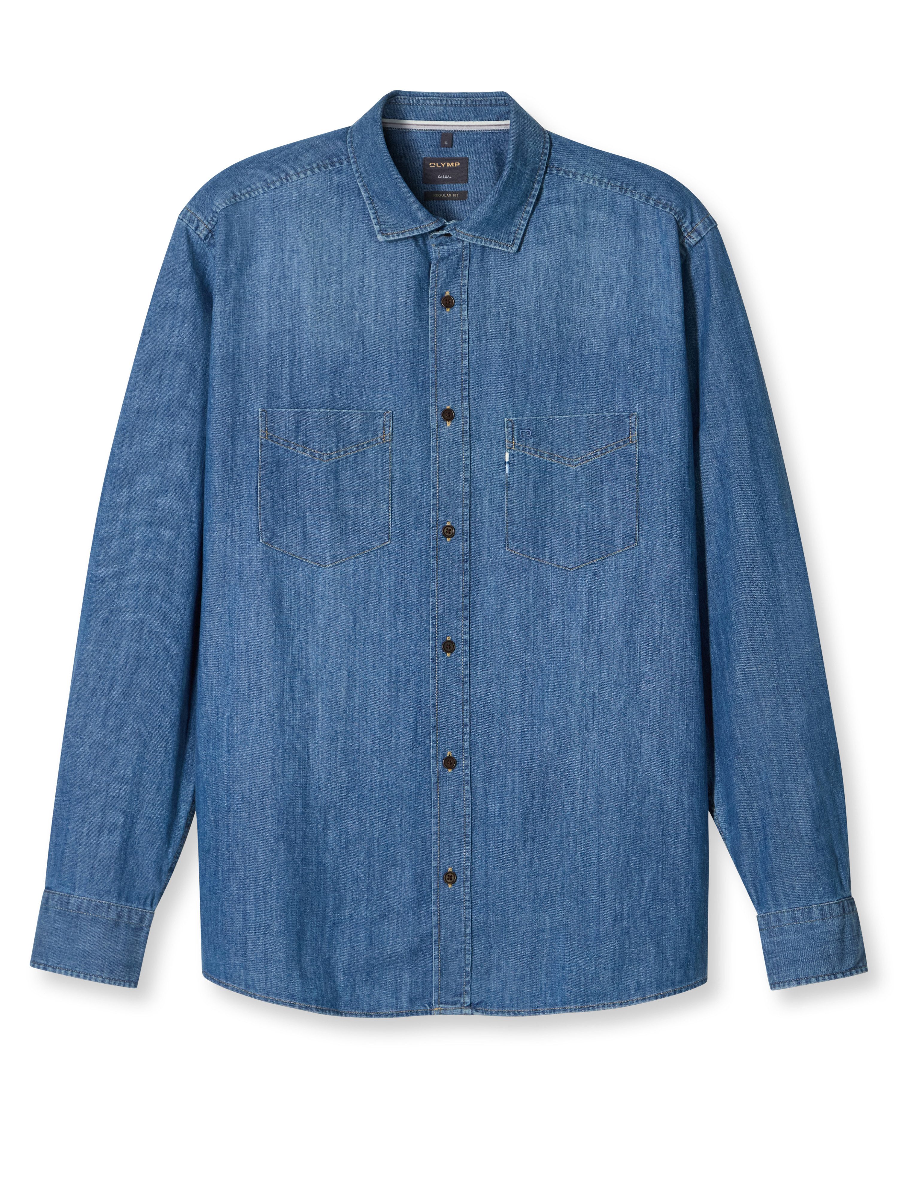 OLYMP Jeanshemd Casual Kentkragen Modern Fit, günstig online kaufen