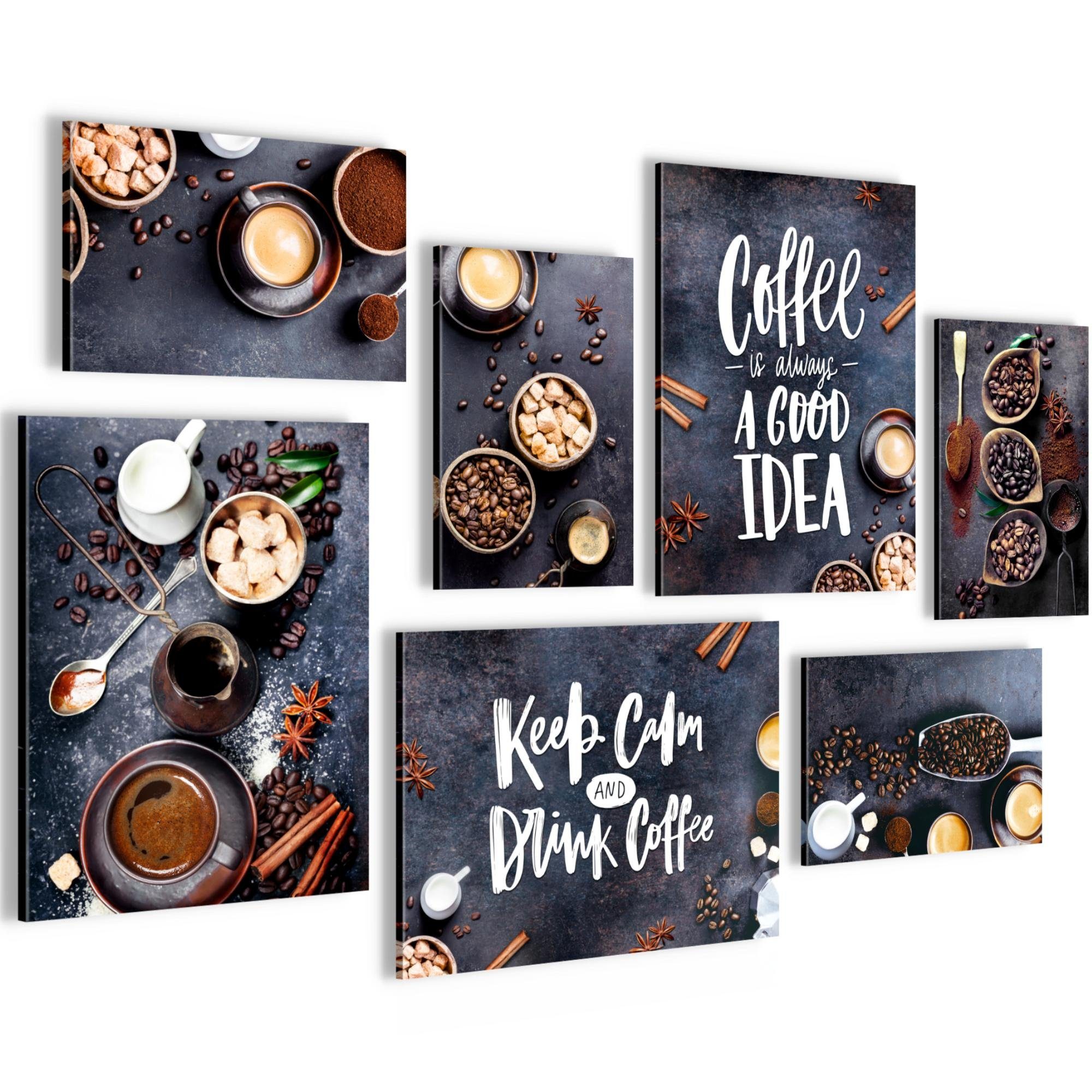 Wandbild Wandbilder Küche Kaffee - AUFHÄNGFERTIG - Küchenbilder Obst 100x70 cm