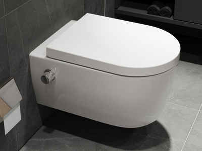 SSWW Tiefspül-WC Design Keramik Hänge-WC Wand WC Spülrandlos Tahara