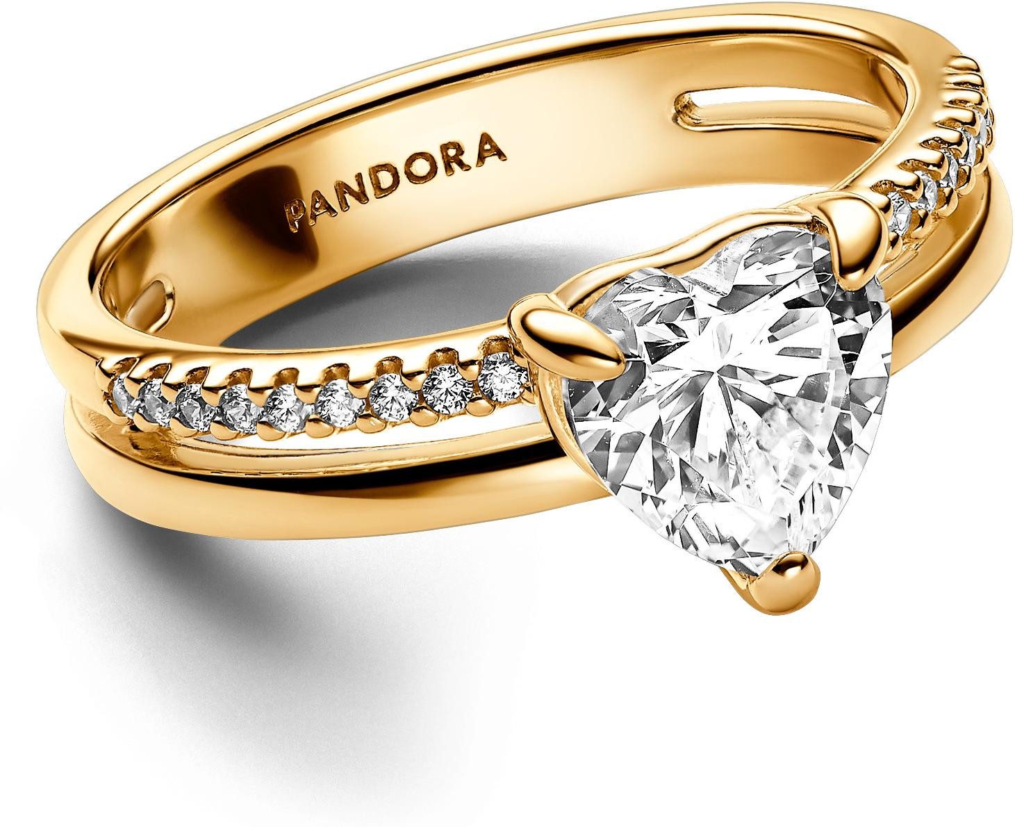 Pandora Fingerring Pandora Doppelband Herz Ring günstig online kaufen