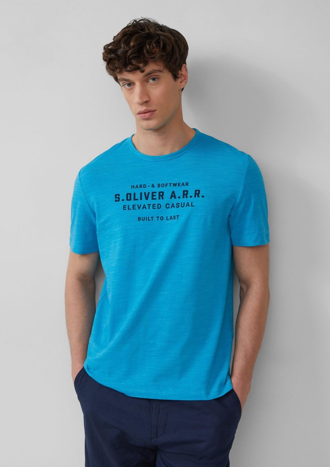 s.Oliver T-Shirt T-Shirt Rundhals, kurzarm, Aufdruck, meliert günstig online kaufen