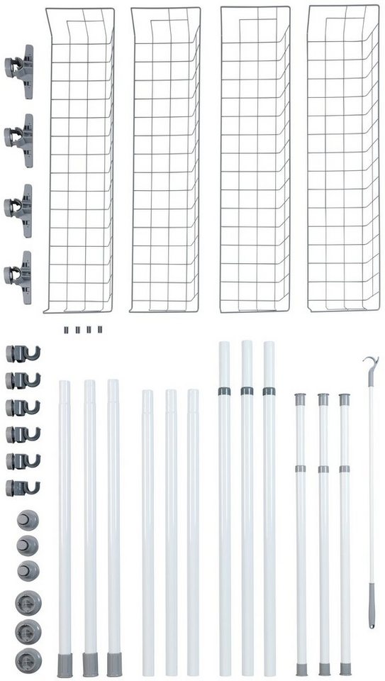 WENKO Teleskopregal Herkules Duo, ausziehbar von 164-215 cm in der Breite  sowie 165-300 cm in der Höhe, Ausziehbar von 164 bis 215 cm in der Breite  sowie von 165 bis 300 cm in der Höhe