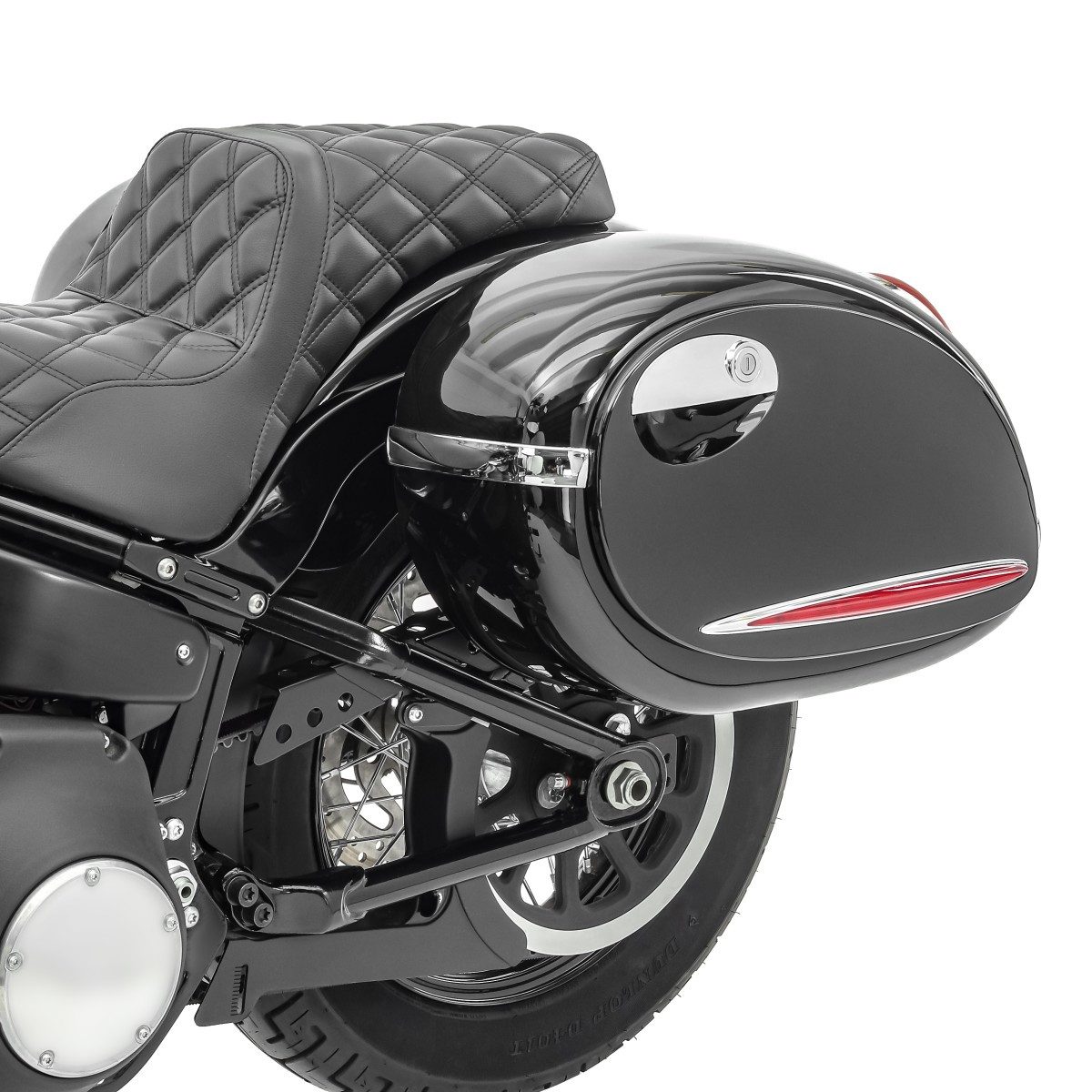 Craftride Koffer Chopper Seitenkoffer Alabama (Paar) je 33 Liter schwarz + Haltesatz