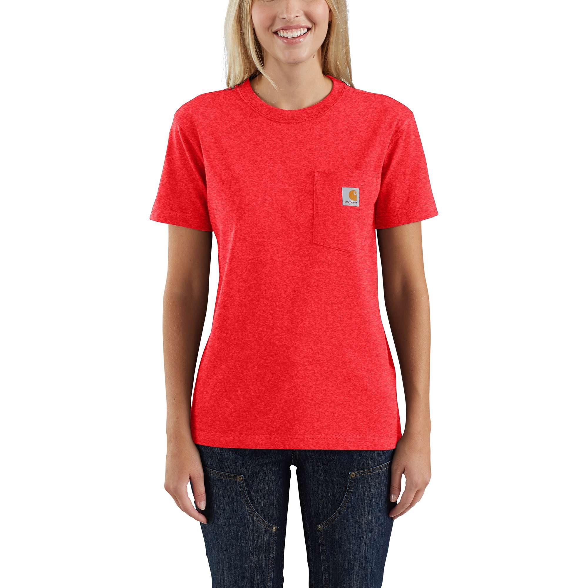 Carhartt T-Shirt Carhartt Damen T-Shirt Adult Loose Short-Sleeve Heavyweight heather currant Fit Pocket