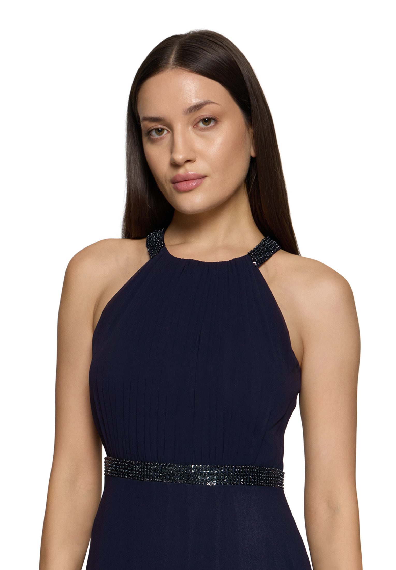 Vera Mont Abendkleid Damen rückenfrei Pailletten