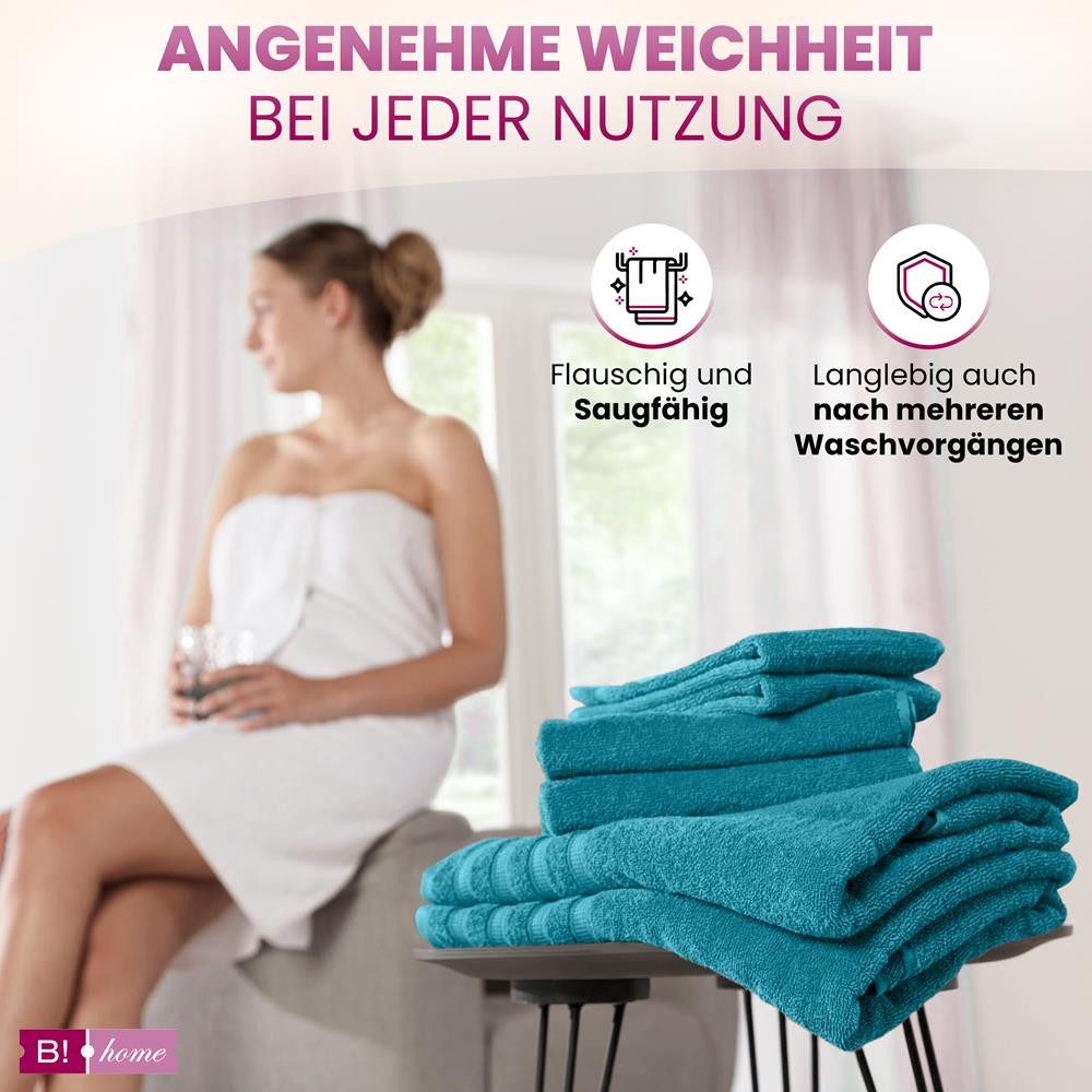 B!HOME Handtücher Set Saunatücher, Duschtücher, Gästehandtücher 100% Baumwo günstig online kaufen