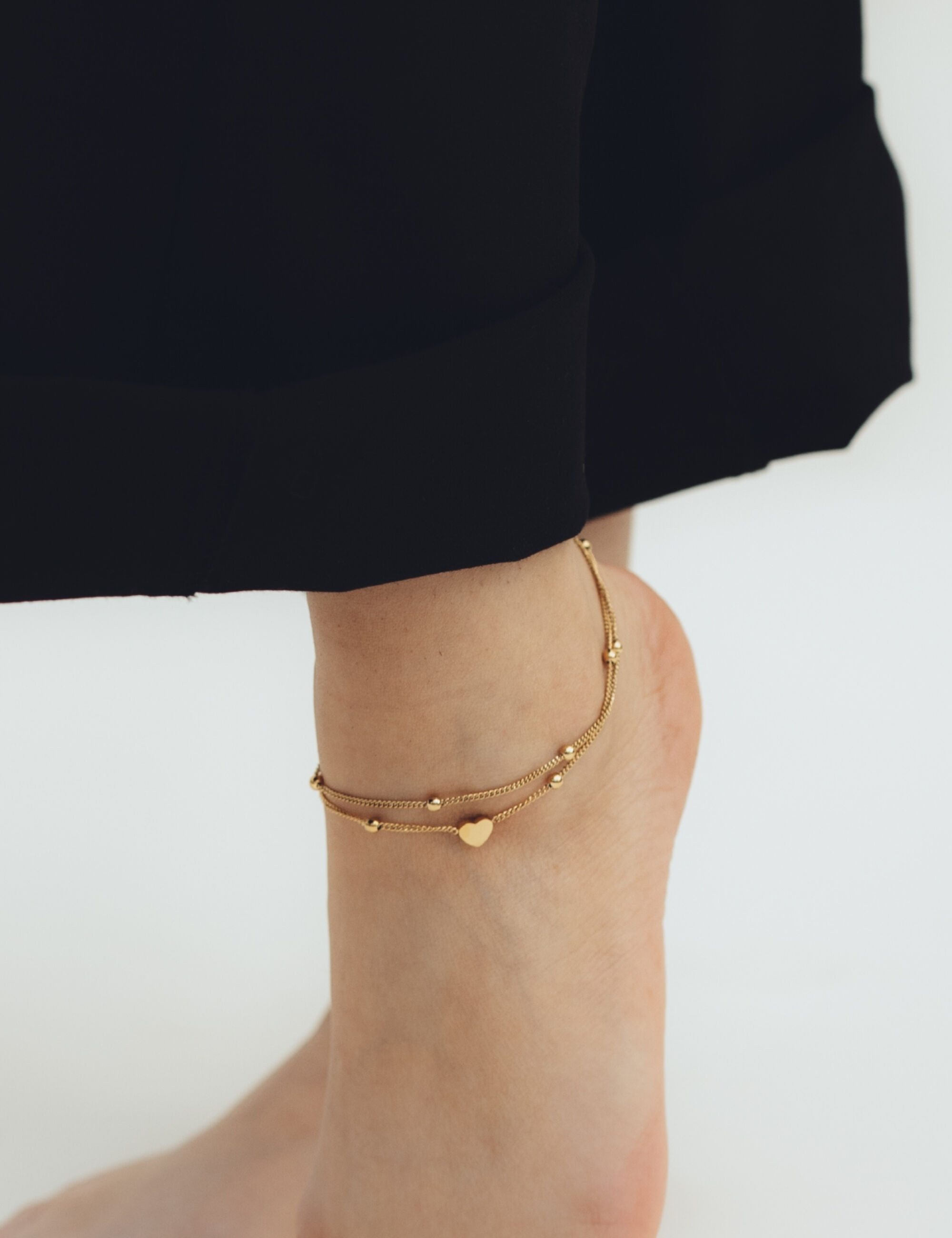 GOOD.designs Fußkette mit Anhänger (1-tlg), mit Herz-Anhänger – Bild 5 von 5