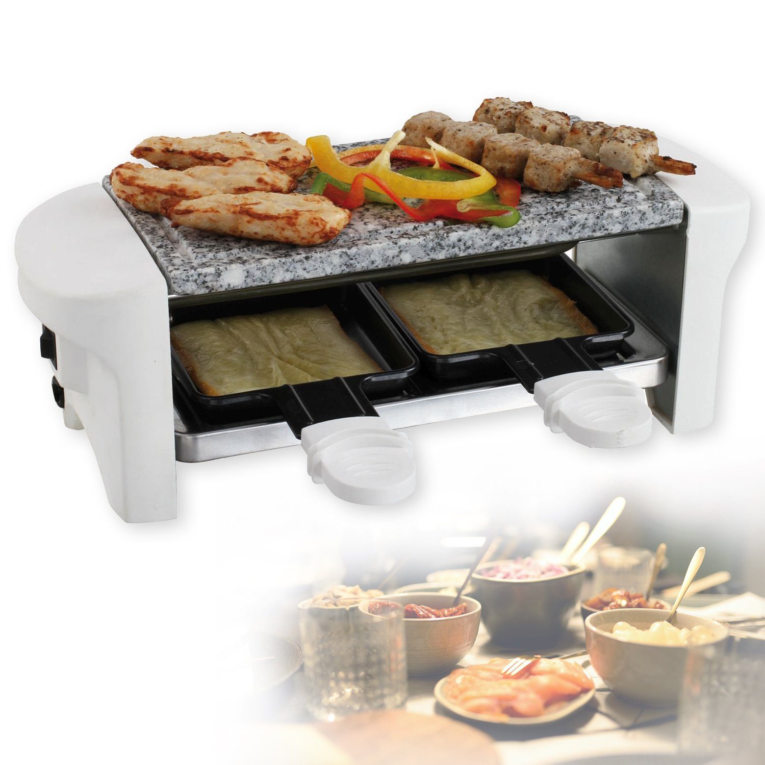 DOC156W Raclette 2 300 Personen, W für Raclette LIVOO