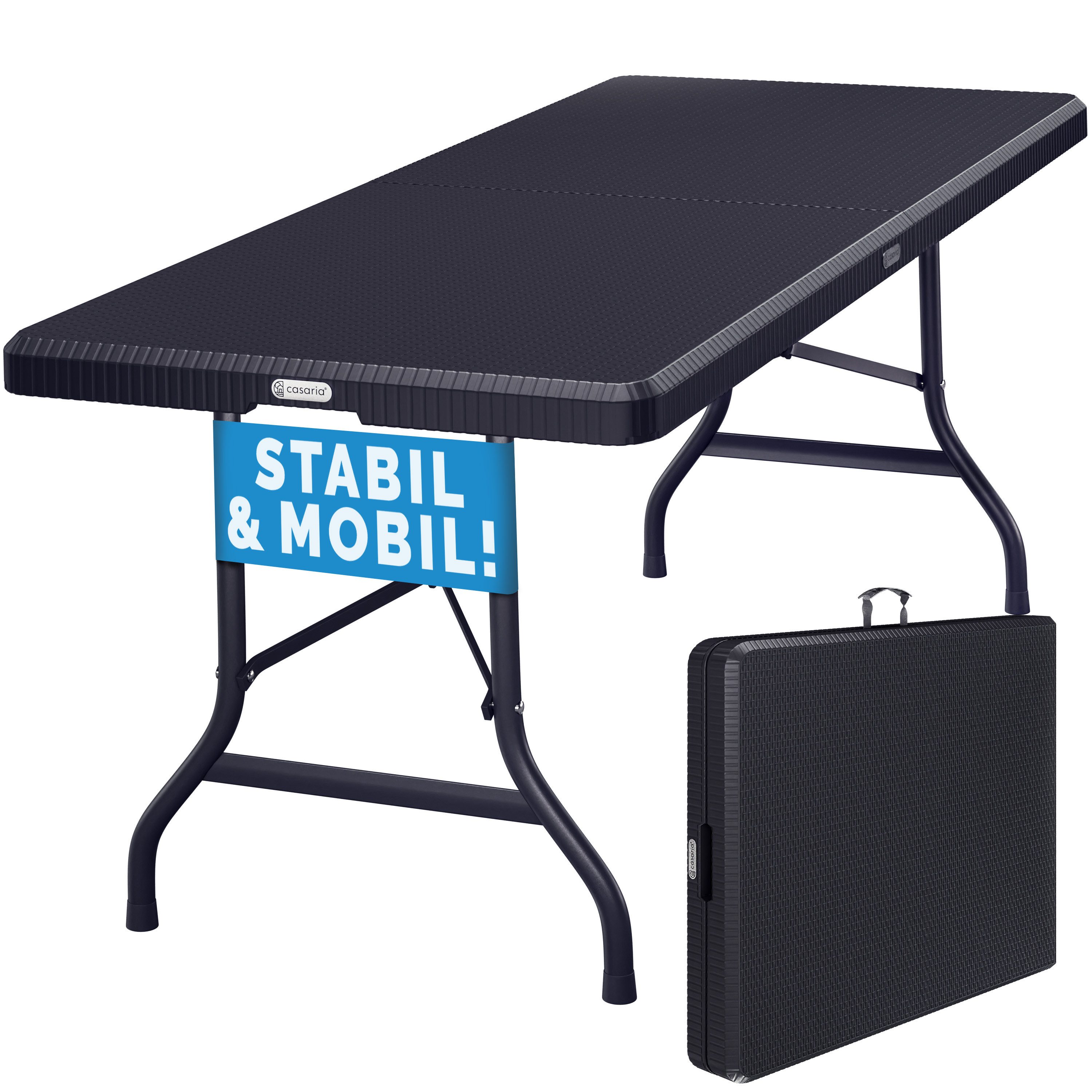 Casaria Gartentisch Malmö (1-St), 180x75cm Klappbar Wetterfest Tragbar Gart günstig online kaufen