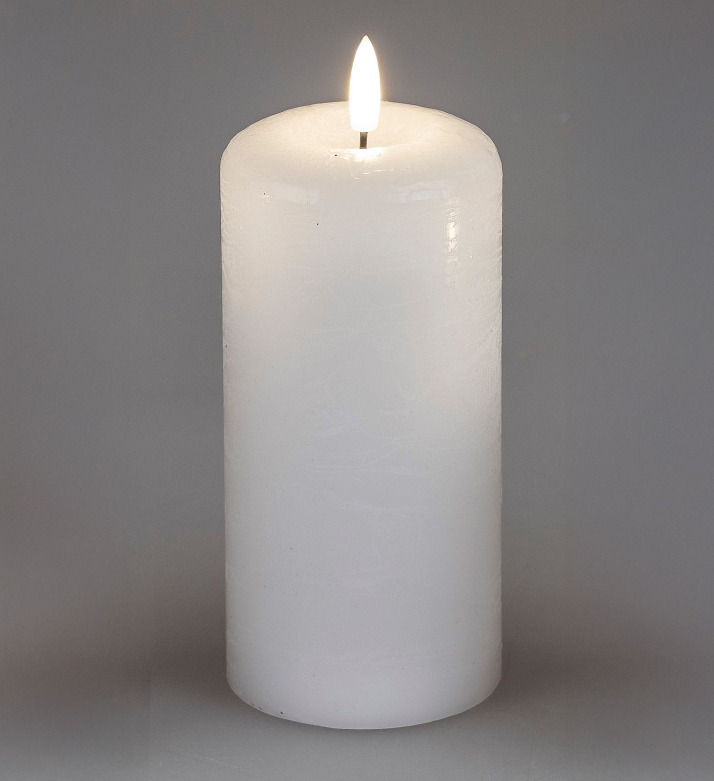 formano LED Dekolicht LED-Wachskerze weiß 12 cm 3D Flackereffekt & Timer 6Std an/18Std aus, LED fest integriert