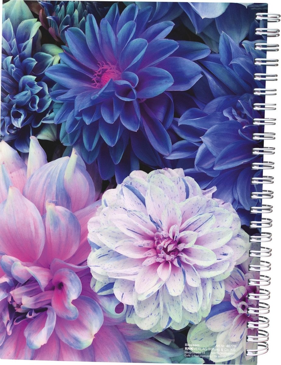 RNK Verlag Schulheft Notizbuch A6 -Blossom- 48 Blatt mit Register