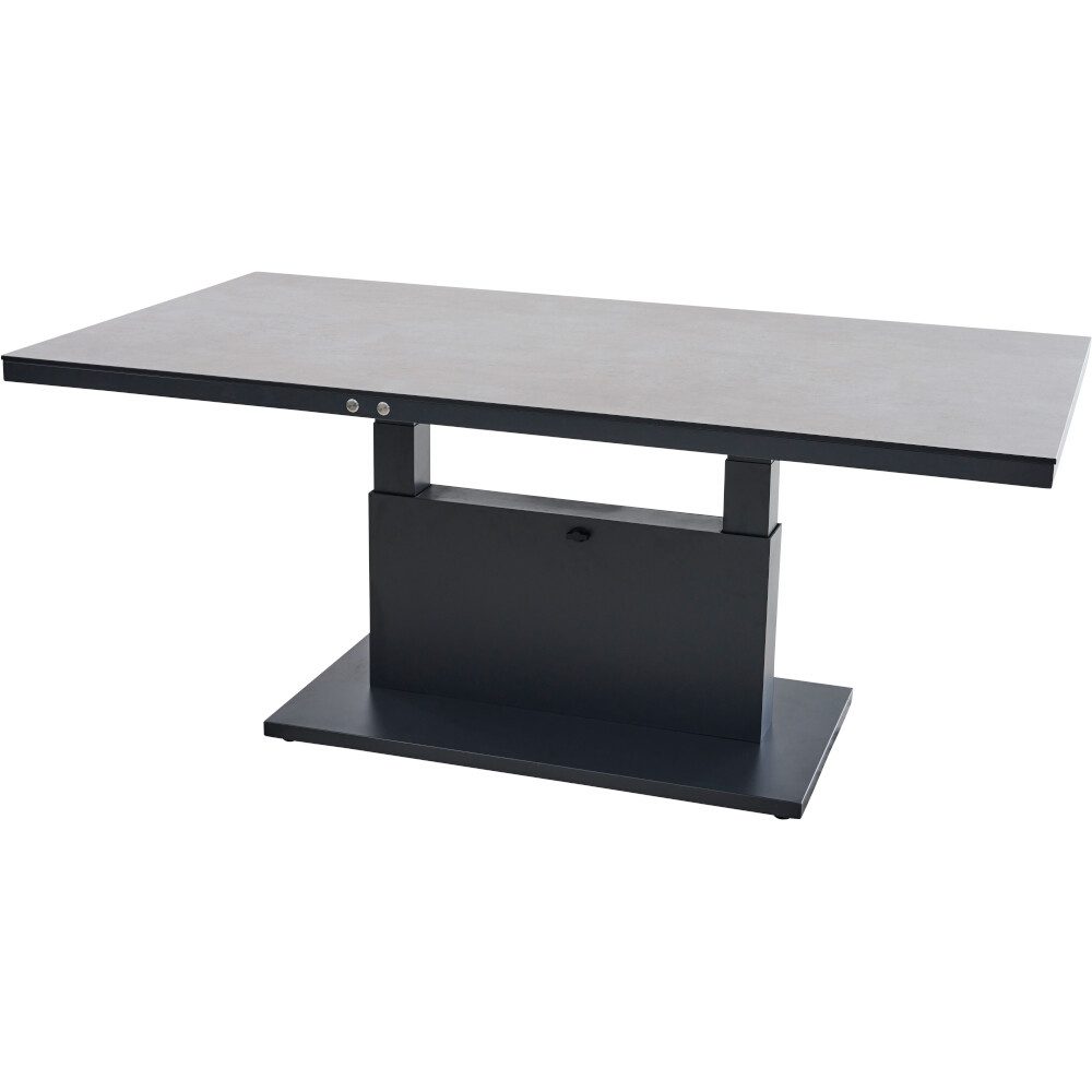 Siena Garden Gartentisch Talina e-Lifttisch 180cm x 95cm, Aluminium anthrazit, HPL beton