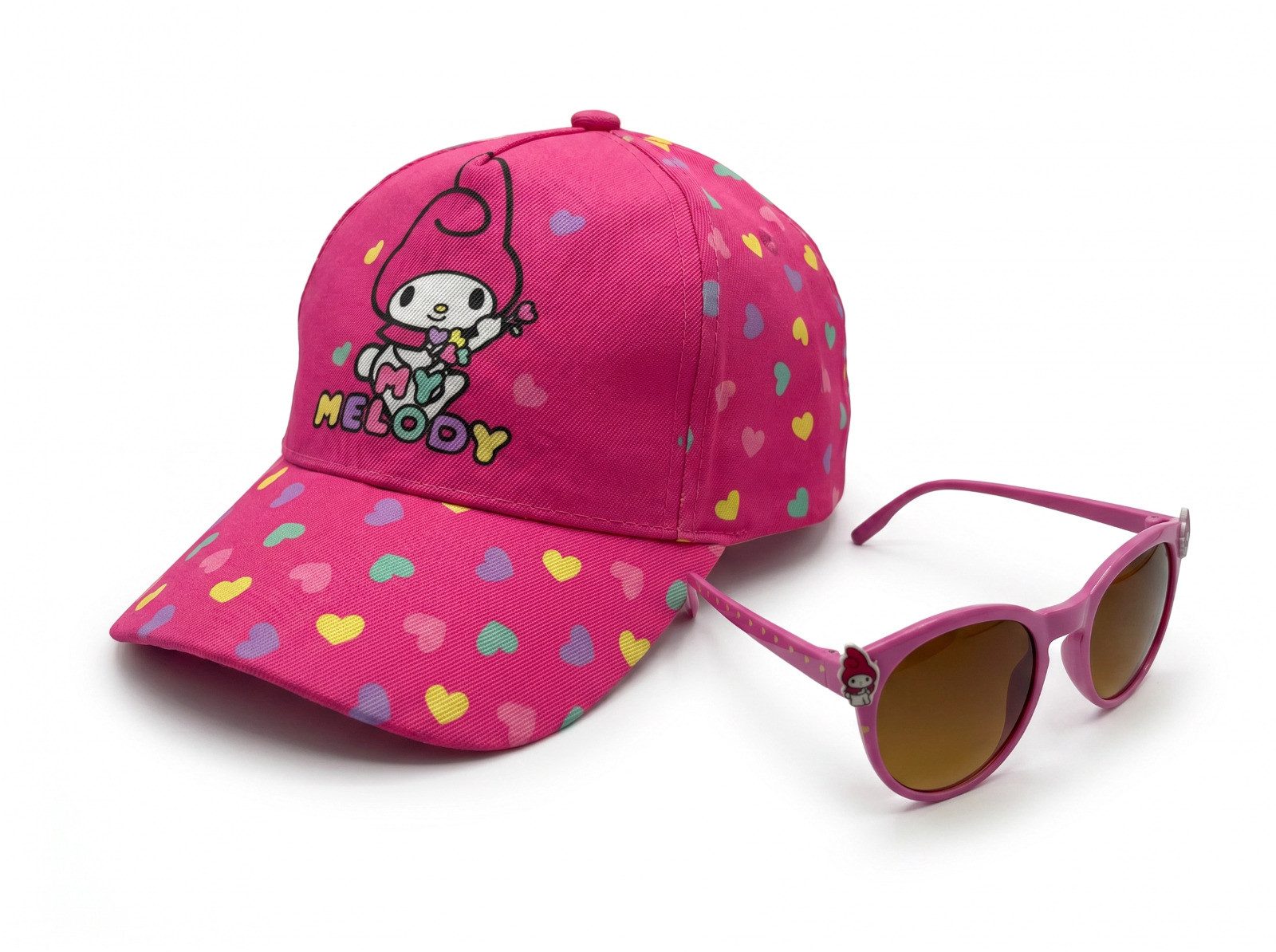 Hello Kitty Baseball Cap Hello Kitty Melody Kinder Basecap Baseball Kappe und Sonnenbrille (2-St) Gr. 52 bis 54