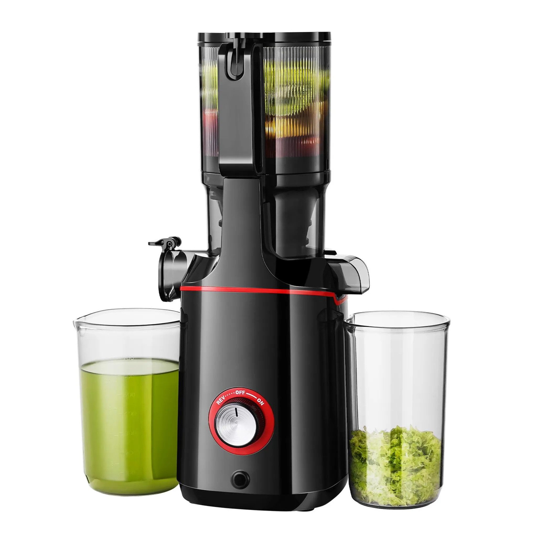 AMZCHEF Соковыжималки центробежные CE-SJ04OT5E-BK, 160 W, 108 mm Einfüllschacht, Соковыжималки für Gemüse und Obst