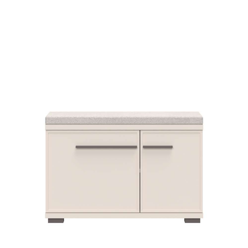 OTTO home Schuhbank Opera, Schuhschrank, Schuhregal, Schuhtruhe, Breite 76 cm (1-St), mit Sitzkissen, UV-lackiert, hochwertige Beschläge, Kaschmirfarbe