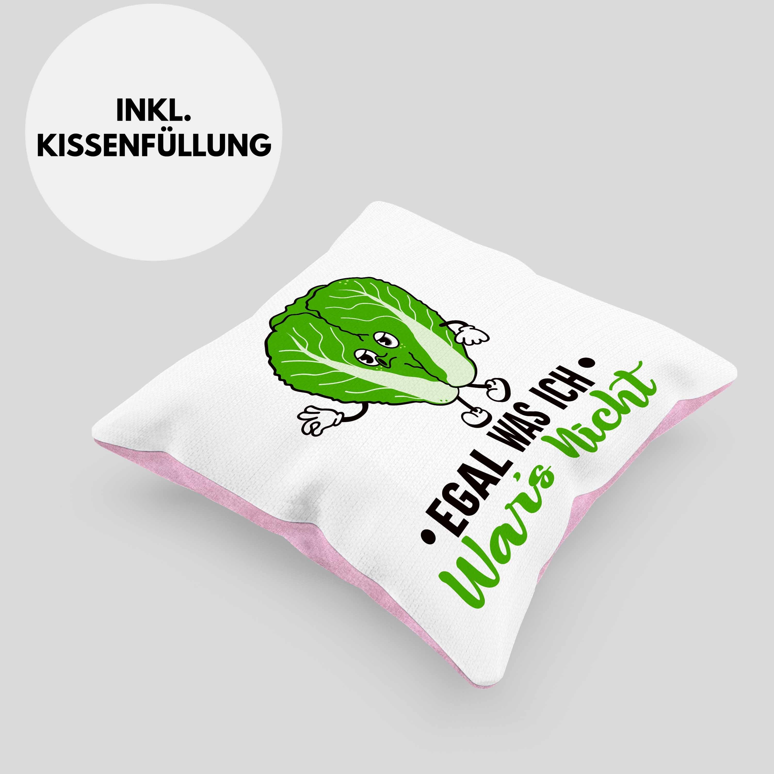 Kollegin Ich - Rosa Nicht Spruch Was Trendation Kollege Kissen Dekokissen Egal 40x40 mit Füllung Trendation Kissen Lustiger Wars Geschenk Salat Dekokissen