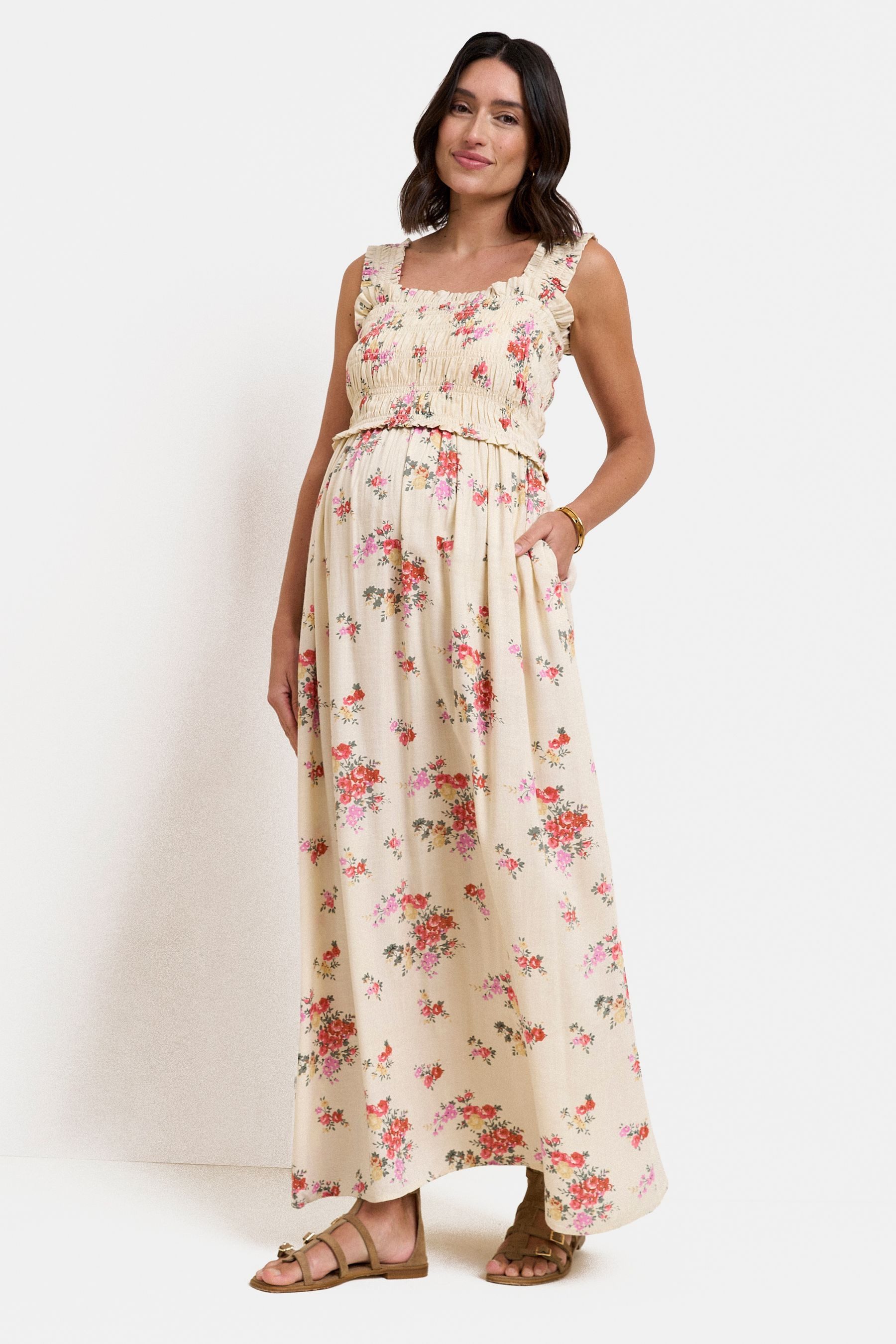 Seraphine Maxikleid Seraphine Vintage-Maxikleid, Umstands + Stillmode (1-tlg)