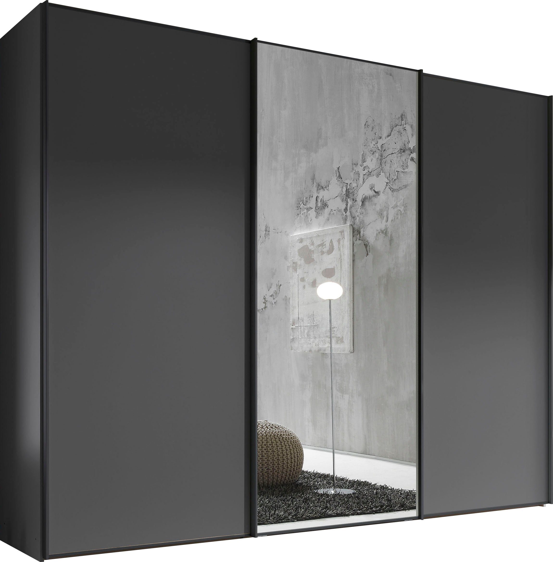 STAUD Schwebetürenschrank Sinfonie Plus, edles Design in hochwertiger Qualität, Made in Germany Mit Spiegeltür und vier verschiedenen Ausstattungsvarianten