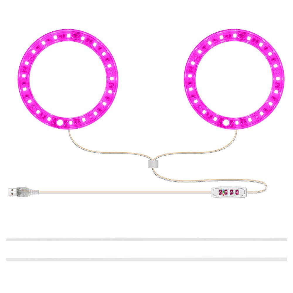 Rosnek Pflanzenlampe 1-4 Ringlicht-Kopf,Vollspektrum,dimmbares,für Indoor-P günstig online kaufen