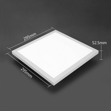 IMPTS LED Panel Deckenleuchte Ultra Flach, LED fest integriert, warmweiß, 3000K Warmweiß, Ultra Flach Deckenlampe, für Schlafzimmer, Keller, Küche