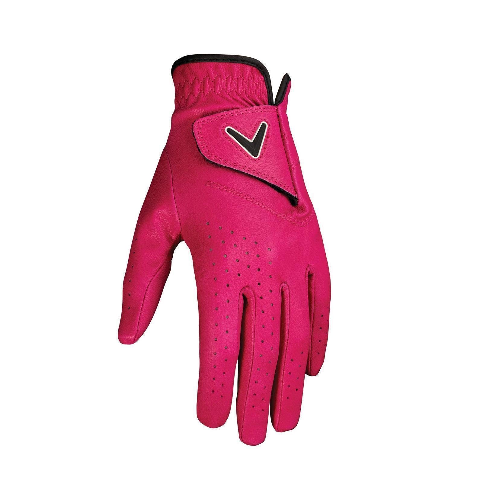 Callaway Woman/Ladies Golf & Color Callaway Handschuh Leder,OptiFit,verstellbarer Golfhandschuhe leicht Opti Verschluss,dünn