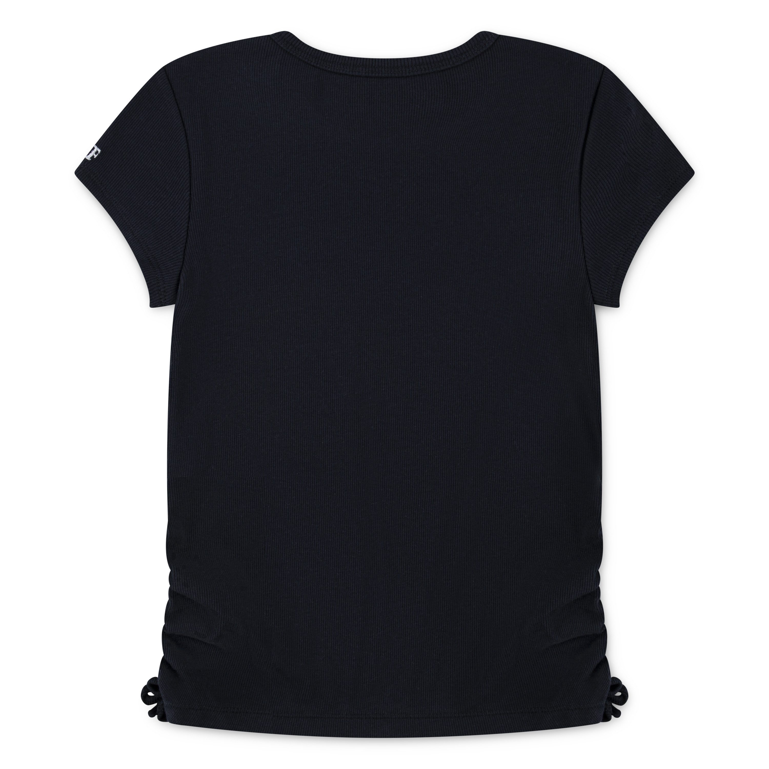 Abercrombie Kids Rundhalsshirt Feinripp, höhenverstellbare Raffung