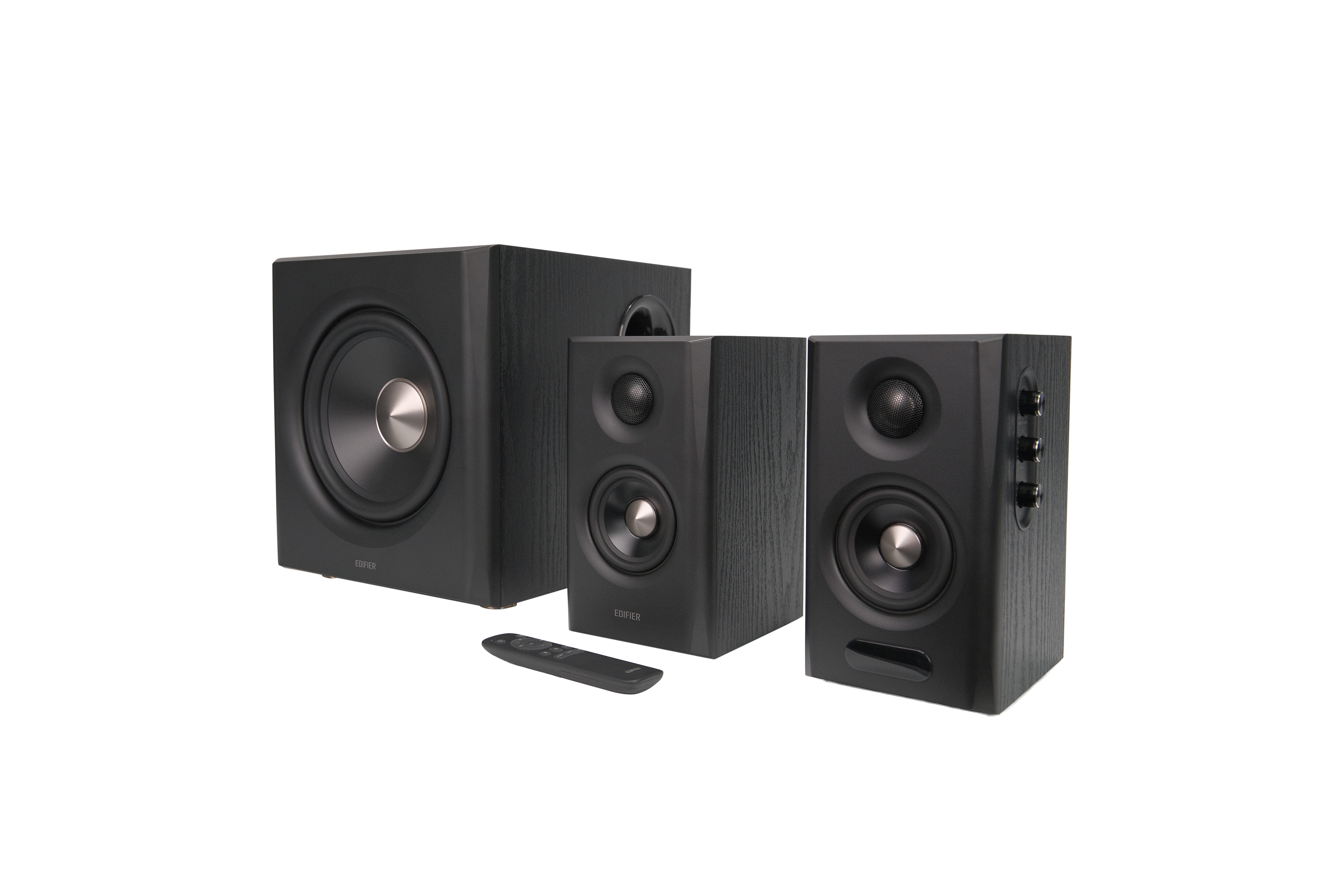 Edifier® S355DB 2.1 Soundsystem 2.1-Kanal (Bluetooth 6.0, LDAC Bluetooth, SBC Bluetooth, 150 W, Hi-Res Audio, Bluetooth, kabelloser Subwoofer, HDMI eARC)