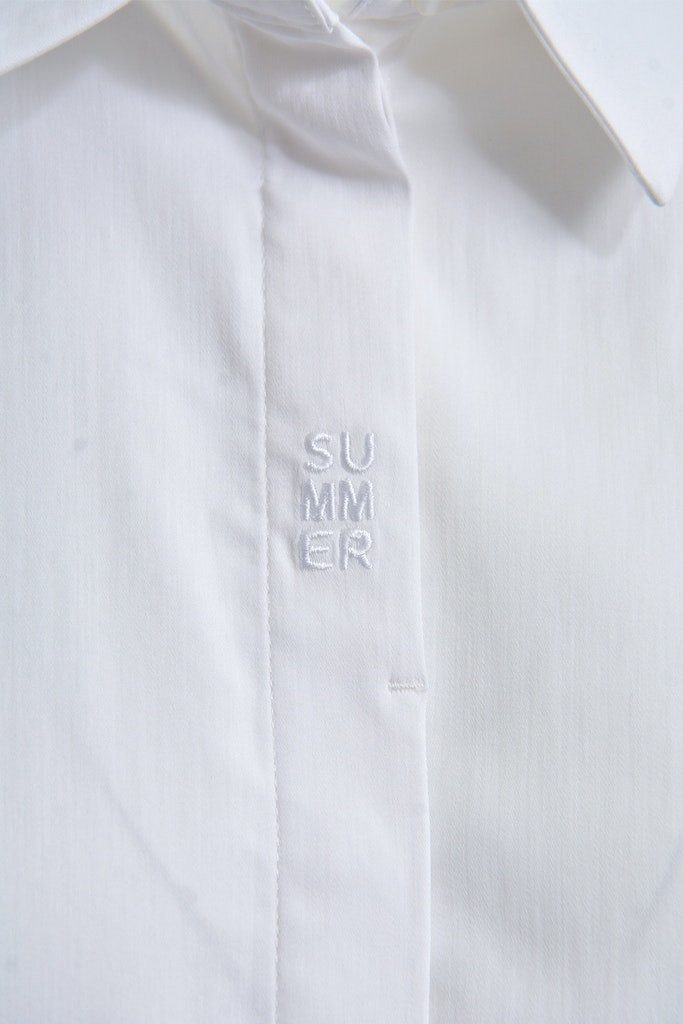 Smith & Soul Kurzarmbluse BOXY BLOUSE WITH RUFFLE CUFF white