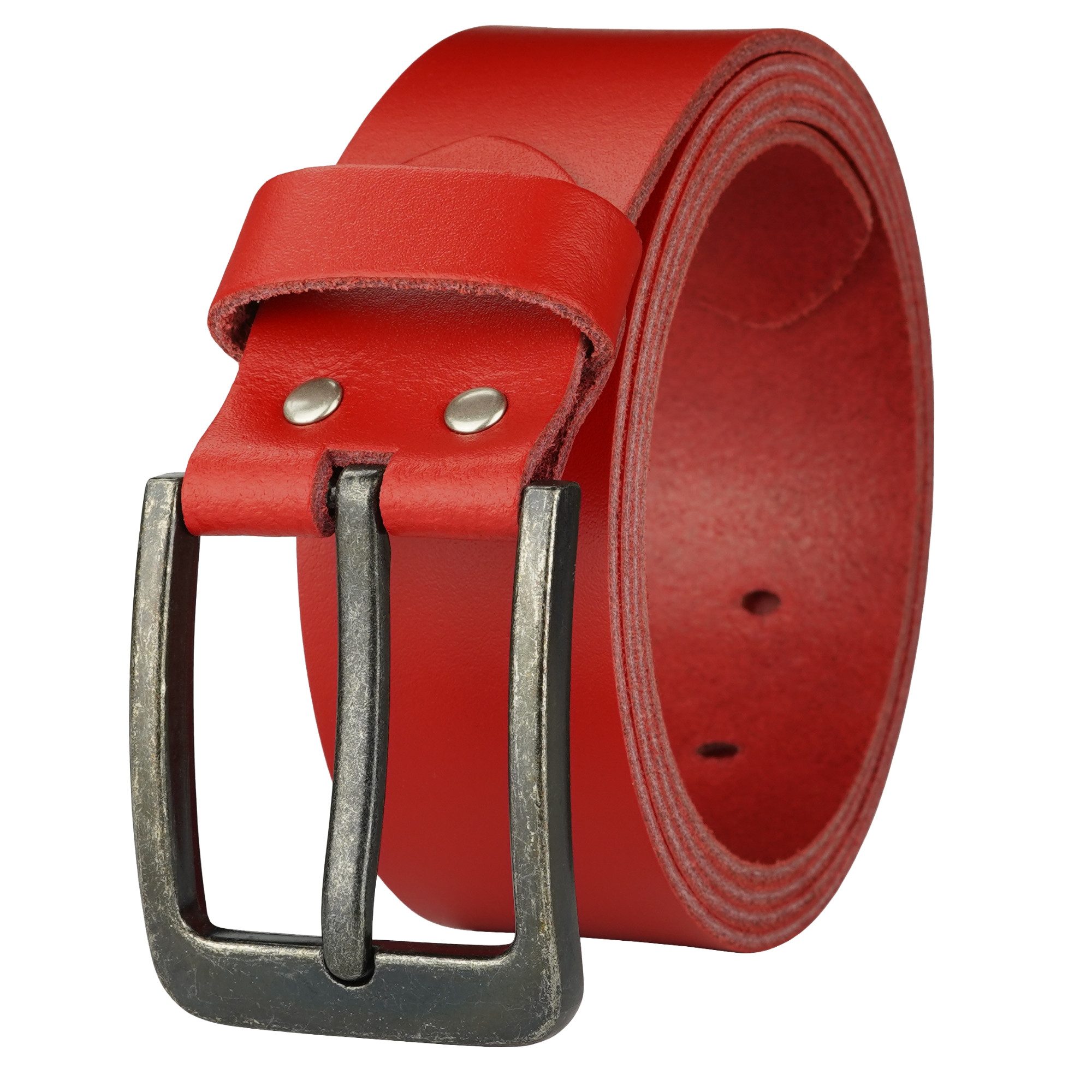 Manza Ledergürtel Gürtel Ledergürtel 4cm breit Echt Leder Jeansgürtel Unisex Kürzbar