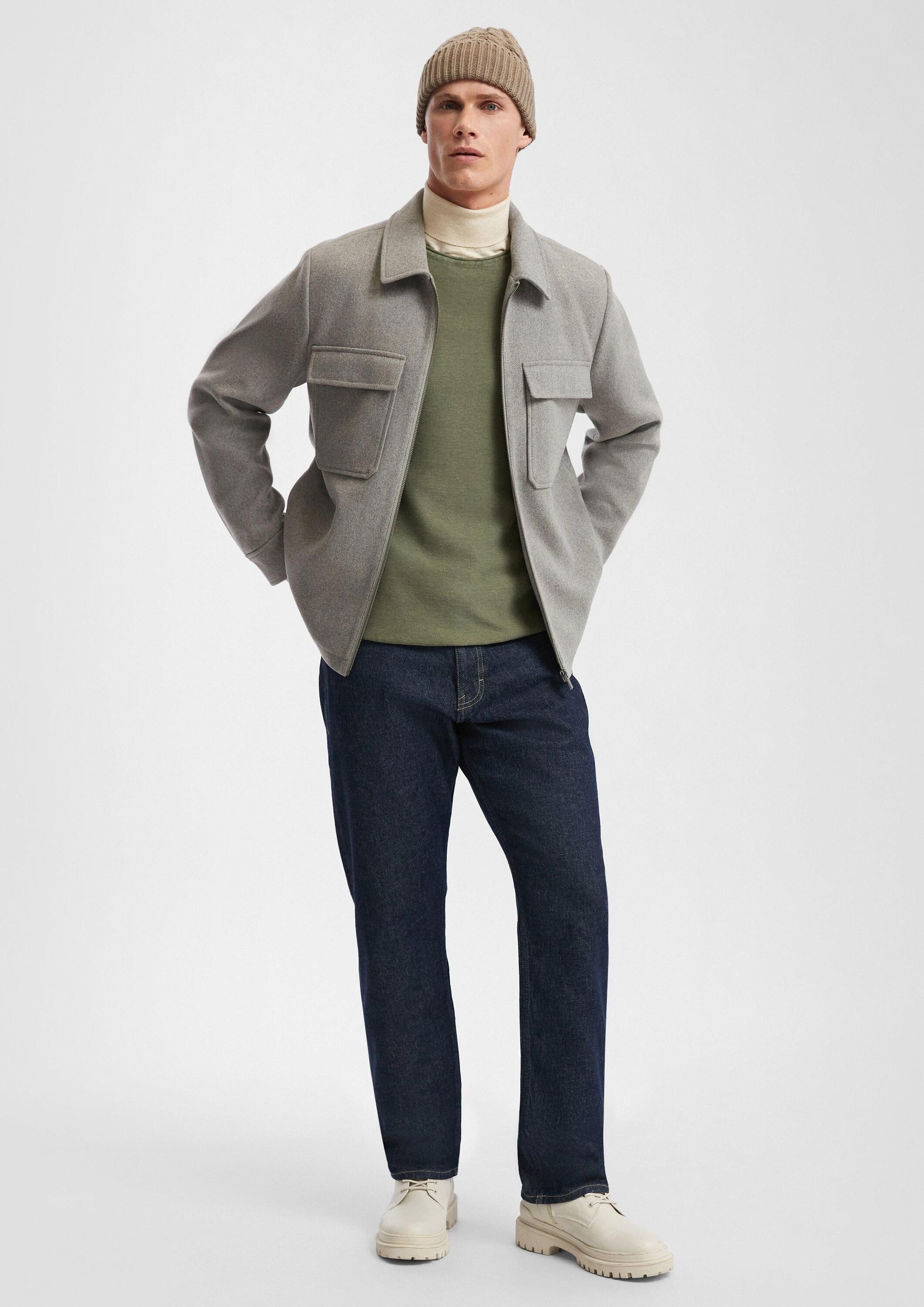 QS Funktionsjacke Outdoor-Jacke Overshirt mit Reißverschluss aus Wollmischung – Bild 5 von 5