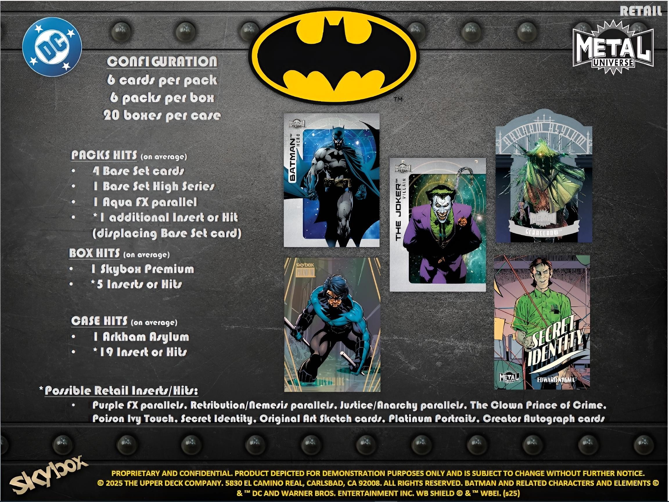 Upper Deck Sammelkarte Skybox Metal Universe Batman Trading Cards Blaster