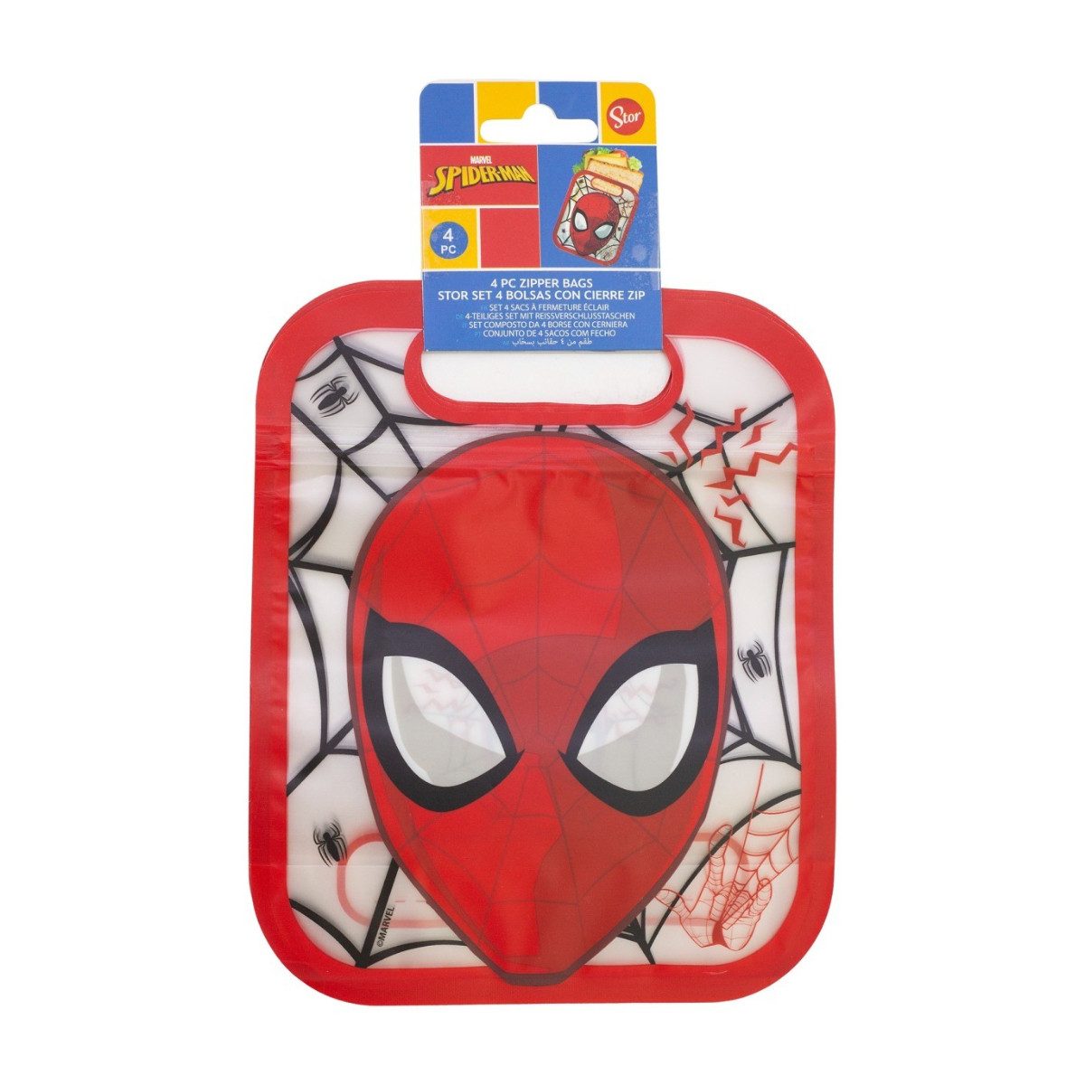Spiderman Brottasche 4 Stück Snackbeutel mit Zip Verschluss für Obst Kekse und Snacks, (4-tlg) – Bild 2 von 4