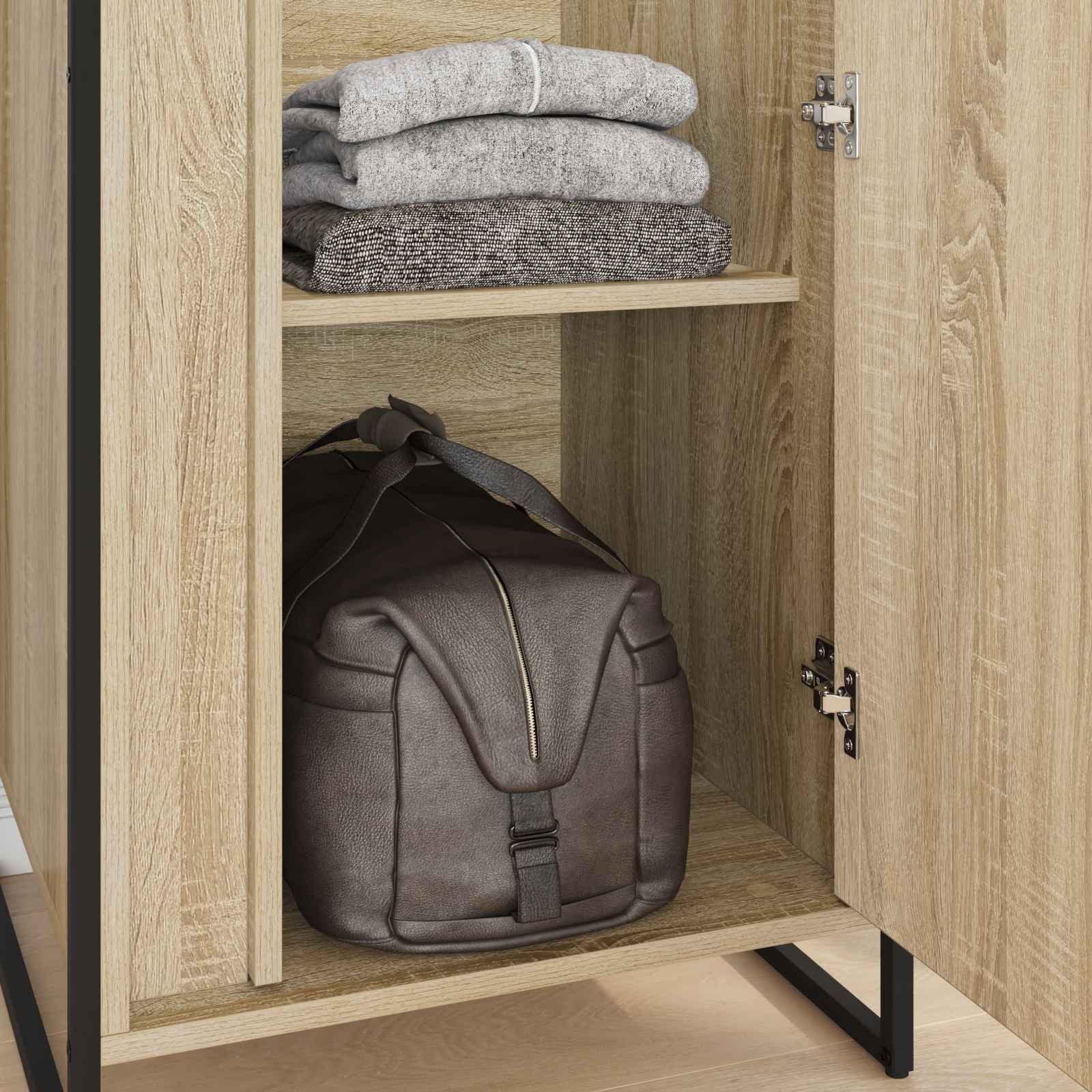 vidaXL Kleiderschrank Warderobe Sonoma 50 x 50 x 200 cm Holzwerkstoff (1-St)