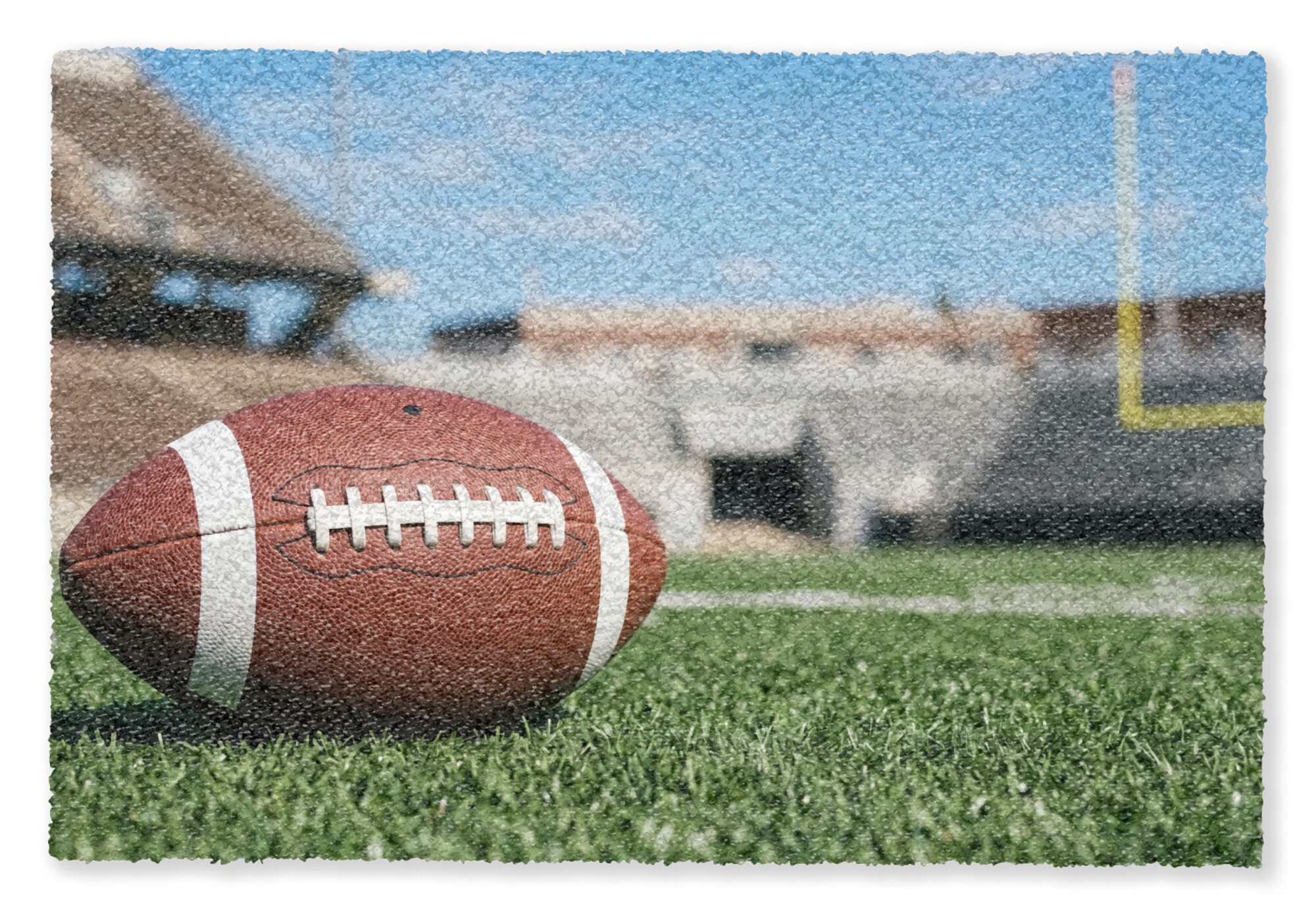 MuchoWow Fußmatte Fußball - Spielfeld - Stadion - Sport, Rechteckig, innen Schmutzfangmatte, Tür, Schmutzfänger Flur, Teppich 60x40 cm