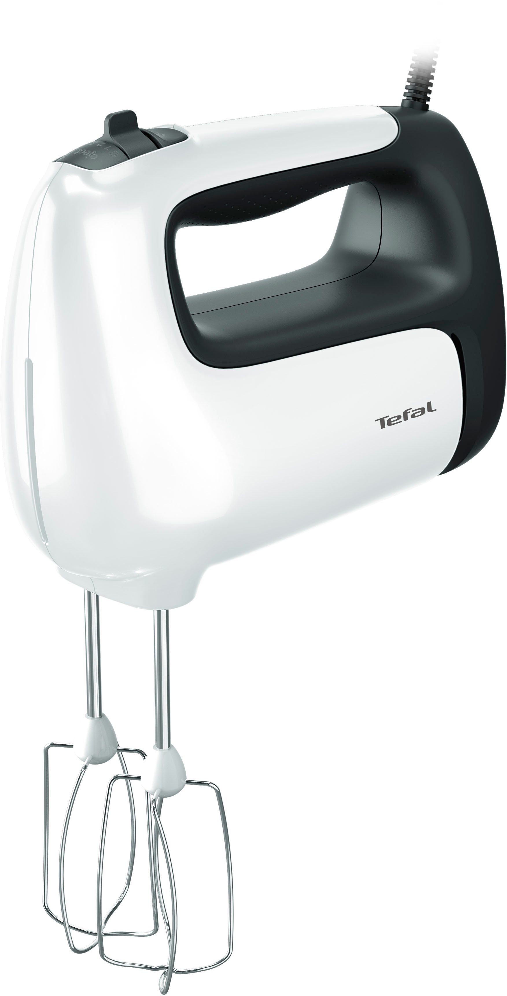Tefal Handmixer Prep'Mix+, 500 W, Turbo-Funktion, 2 Rührbesen, 2 Knethaken, Pürierstab-Aufsatz, HT4621