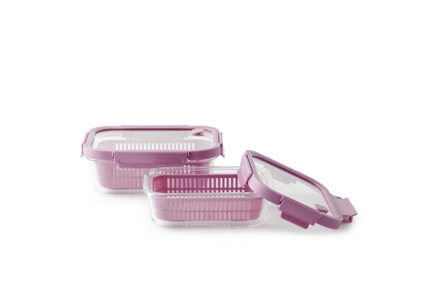 Thumbnail - Betty Bossi Aufbewahrungsdose Frischhaltedose mit Siebeinsatz - 2er Set (Set, 2-tlg), Klein: ideal für ca 250g Himbeeren...